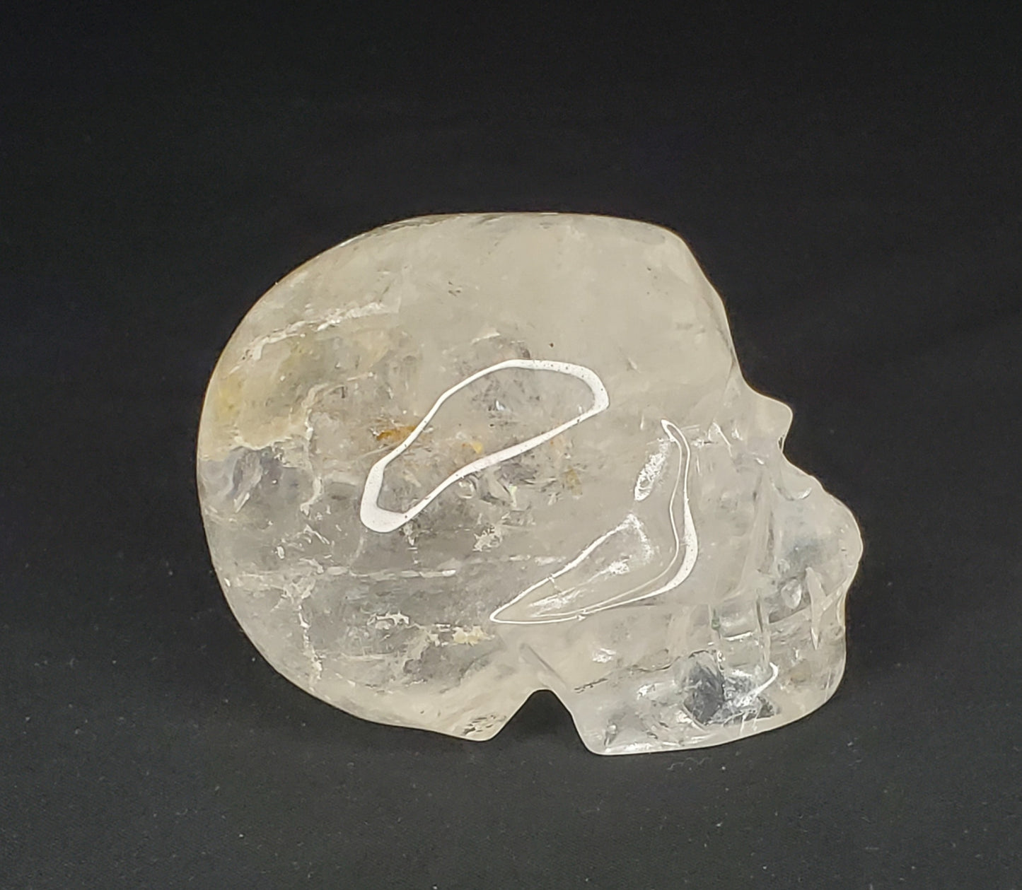 Clear Quartz Skull Carving