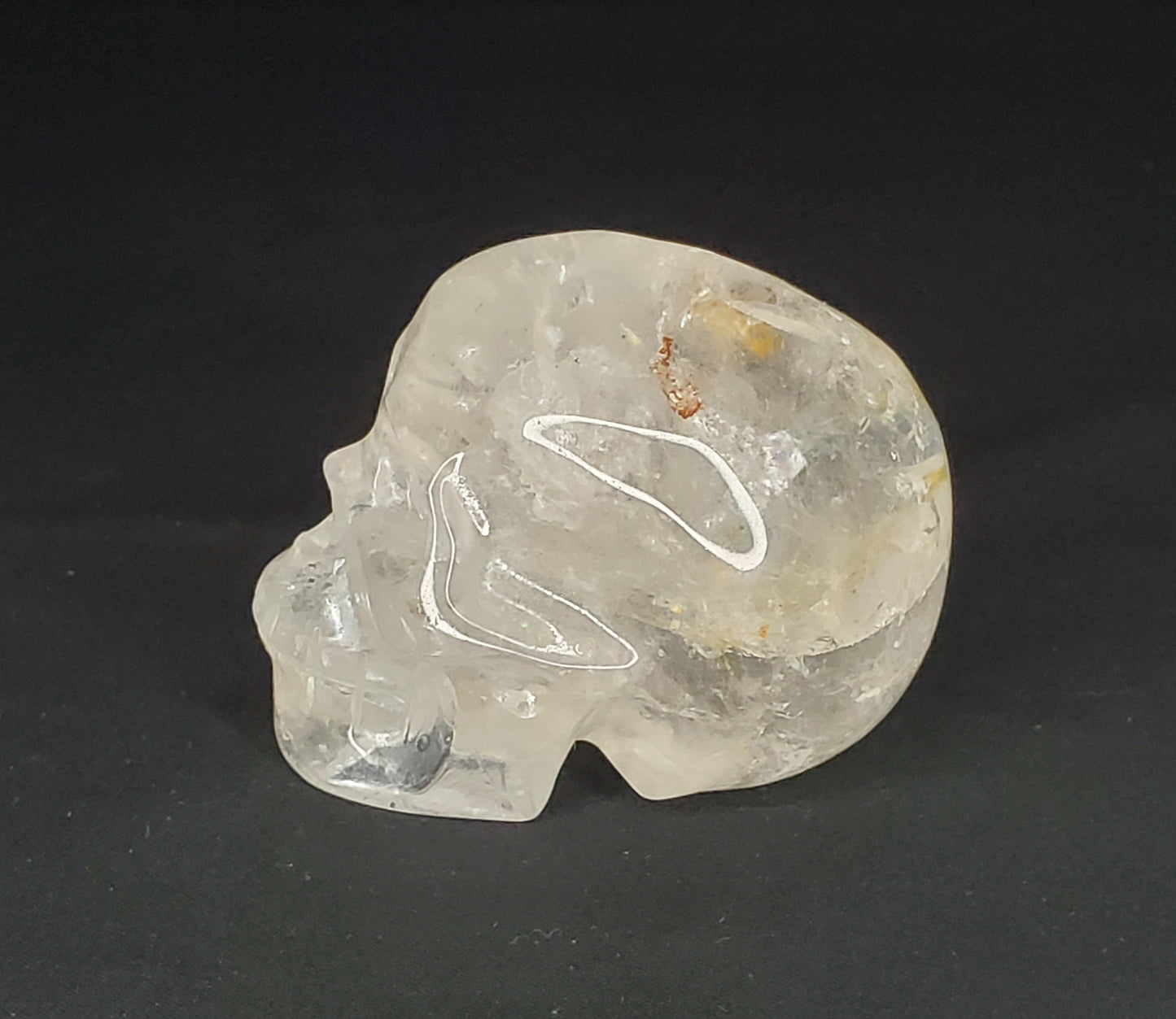 Clear Quartz Skull Carving