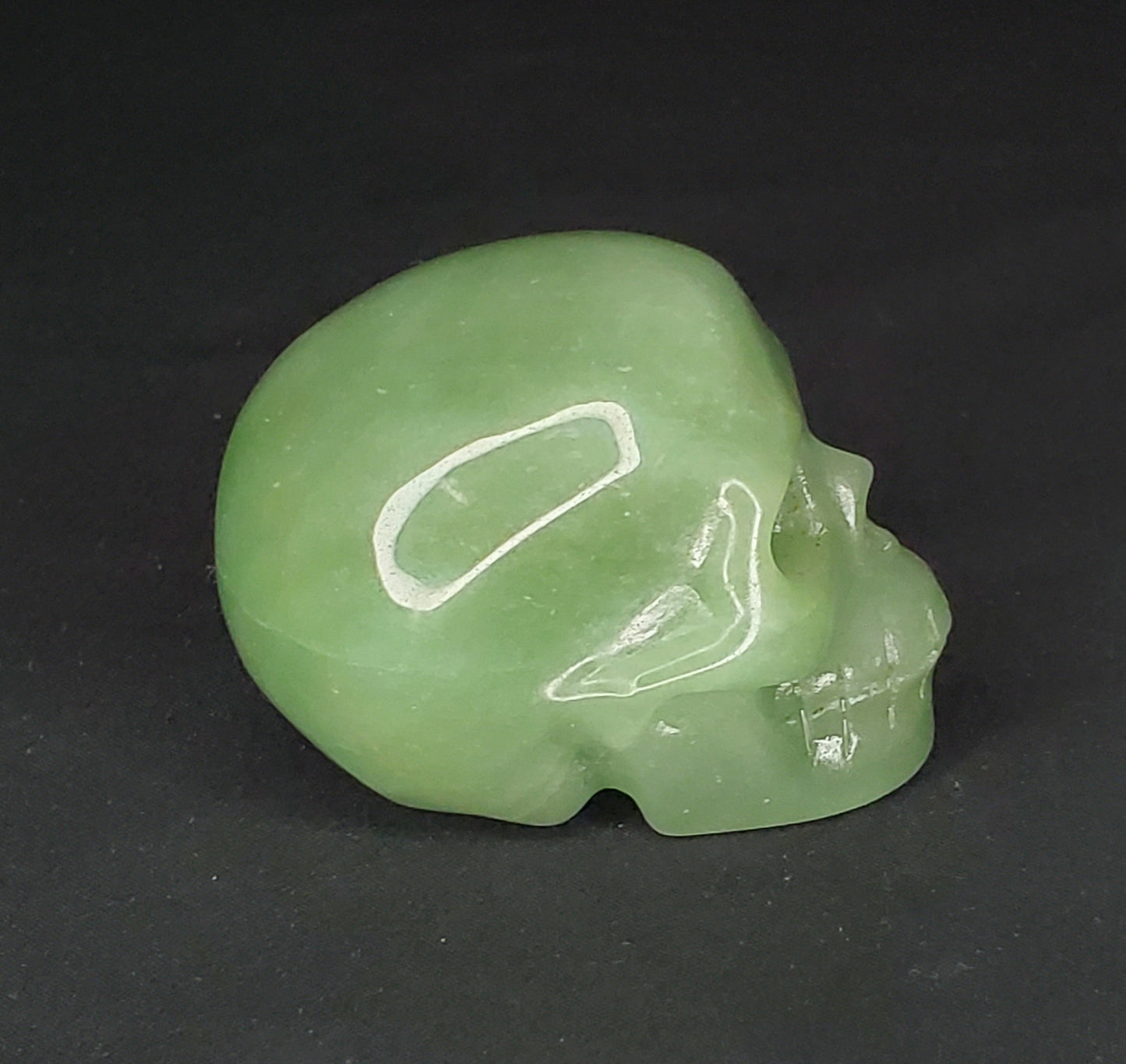 Green Aventurine Skull Carving #