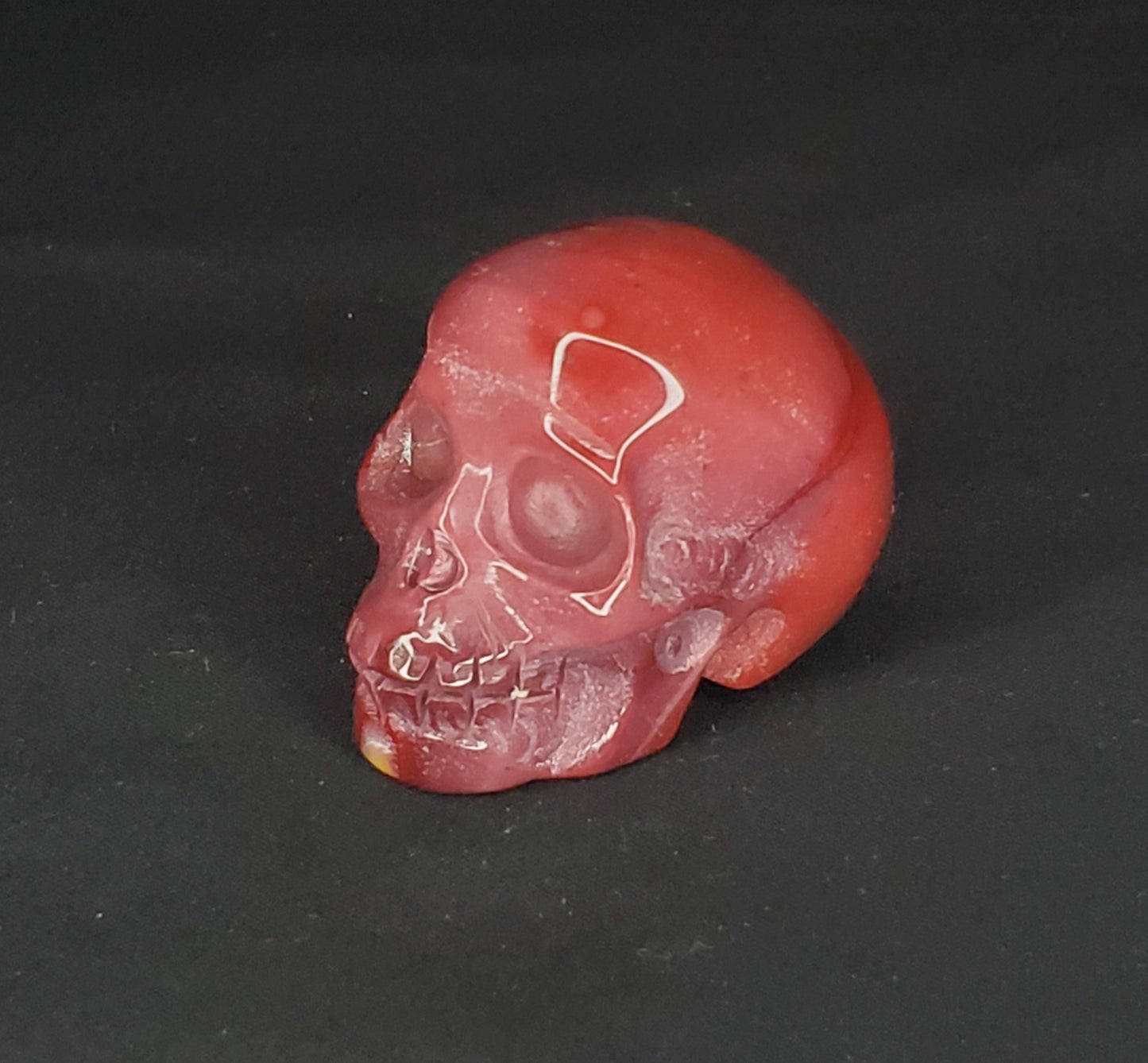 Mookaite Skull Carving