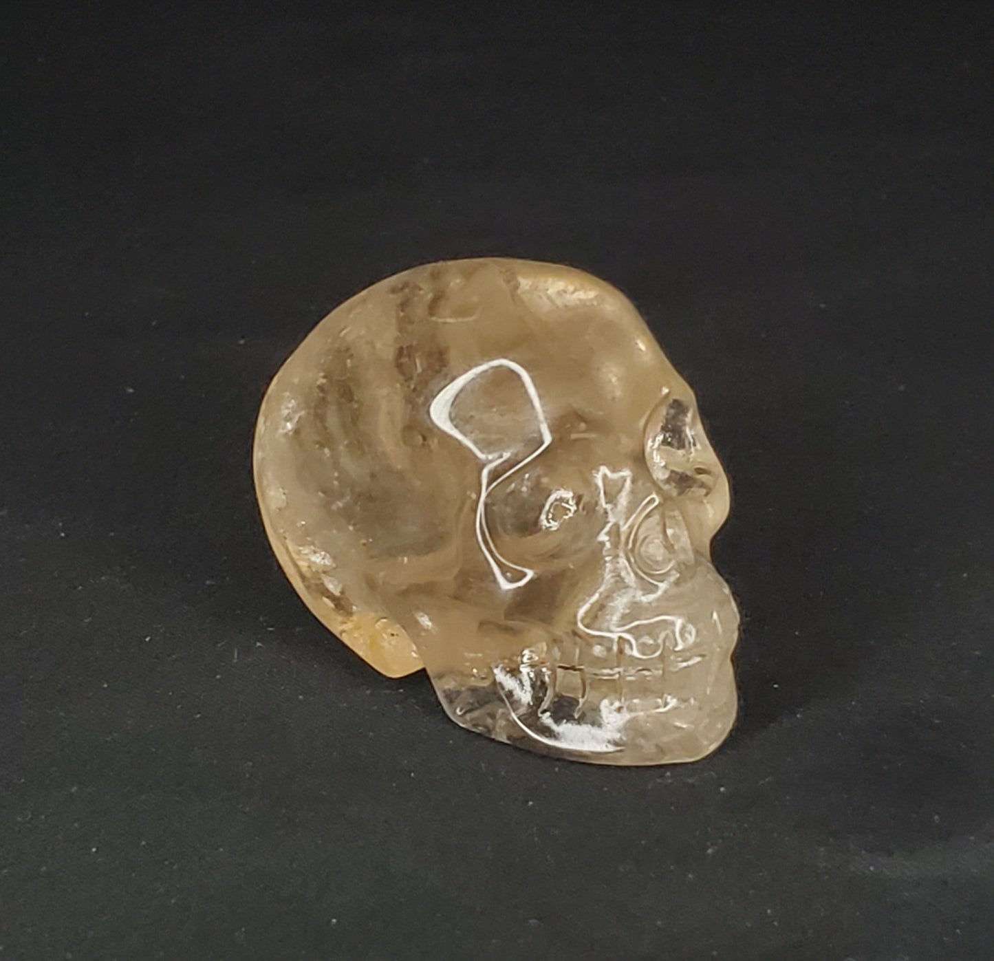 Smokey Quartz Skull Carving