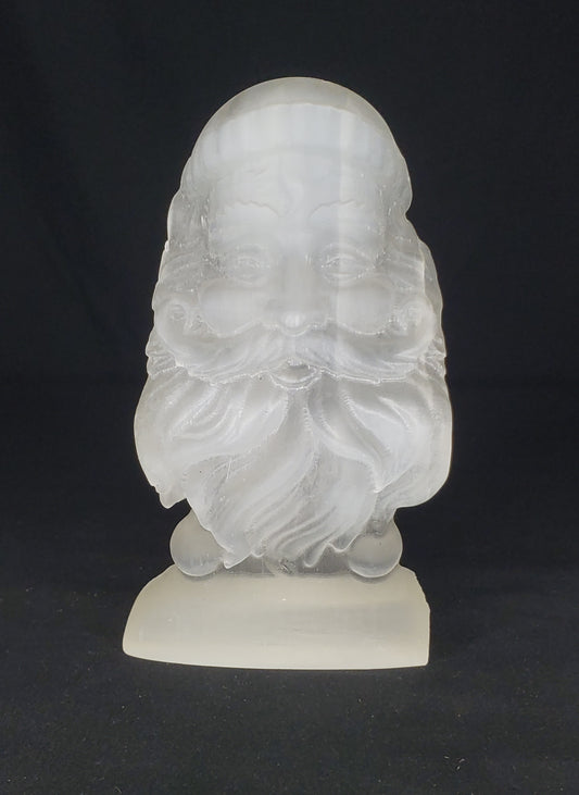 Selenite Santa Claus Carving