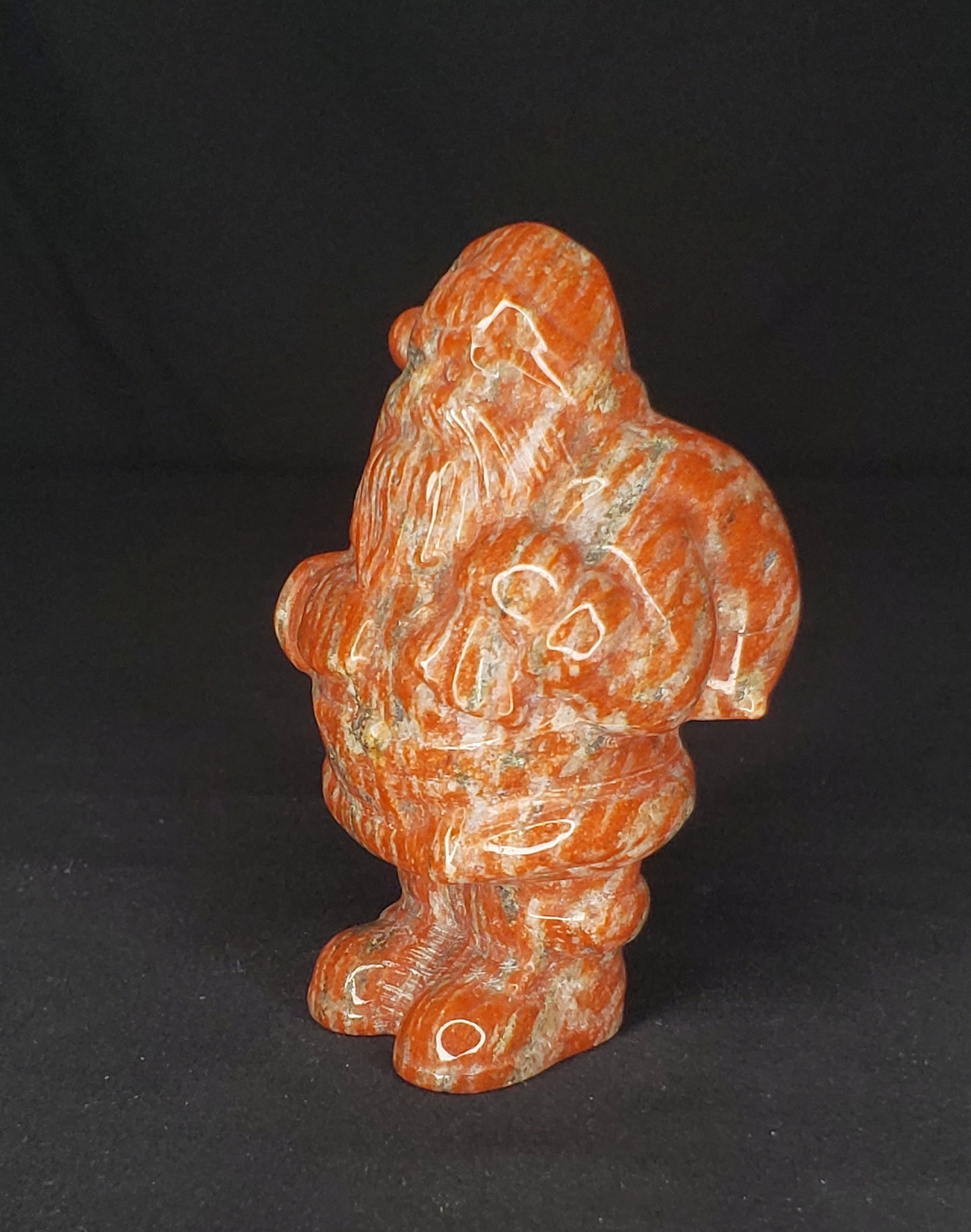 Red Jasper Santa Claus - L Carving