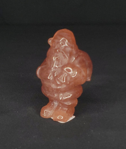 Strawberry Quartz Santa Claus - S Carving