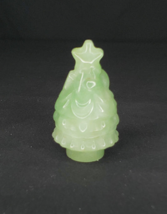 Green Aventurine Christmas Tree - S Carving