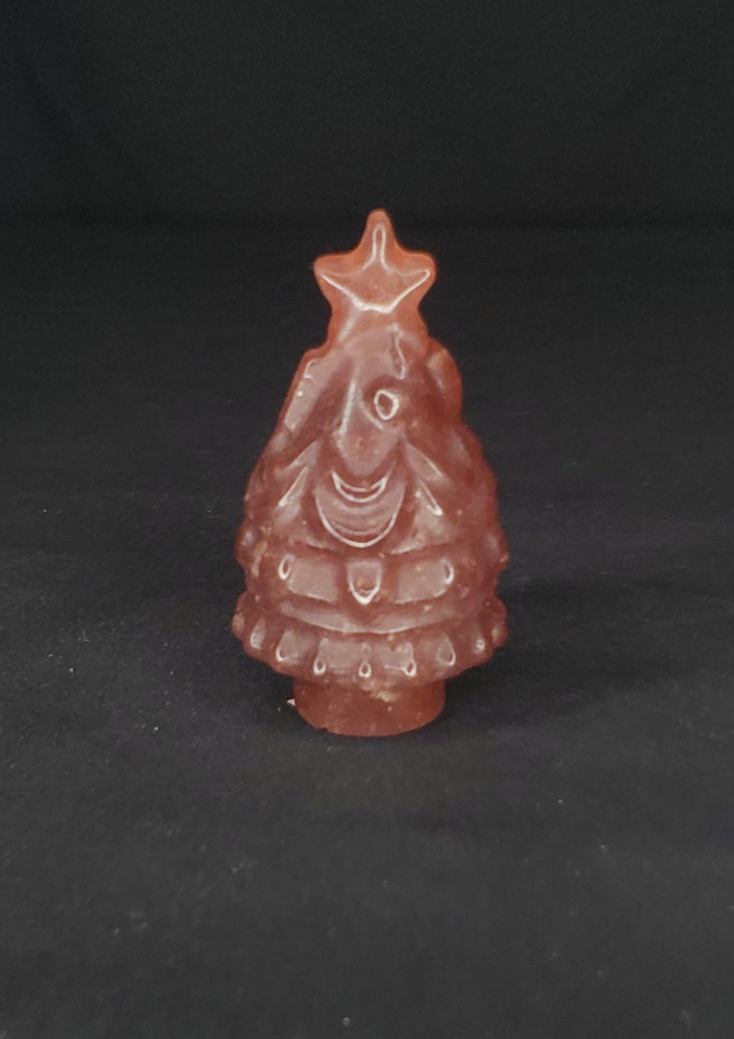 Strawberry Quartz Christmas Tree - S Carving