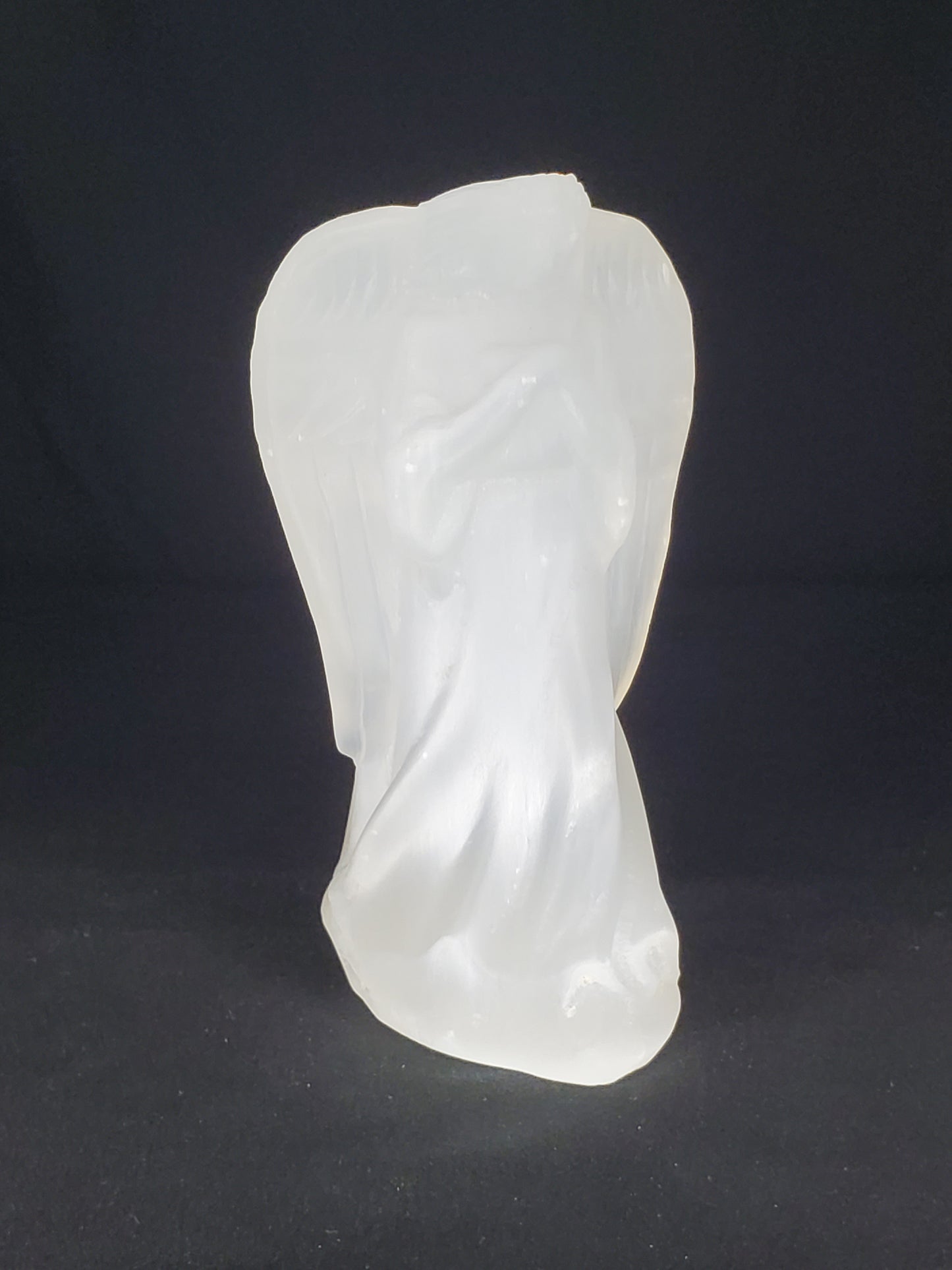 Selenite Angel - L Carving