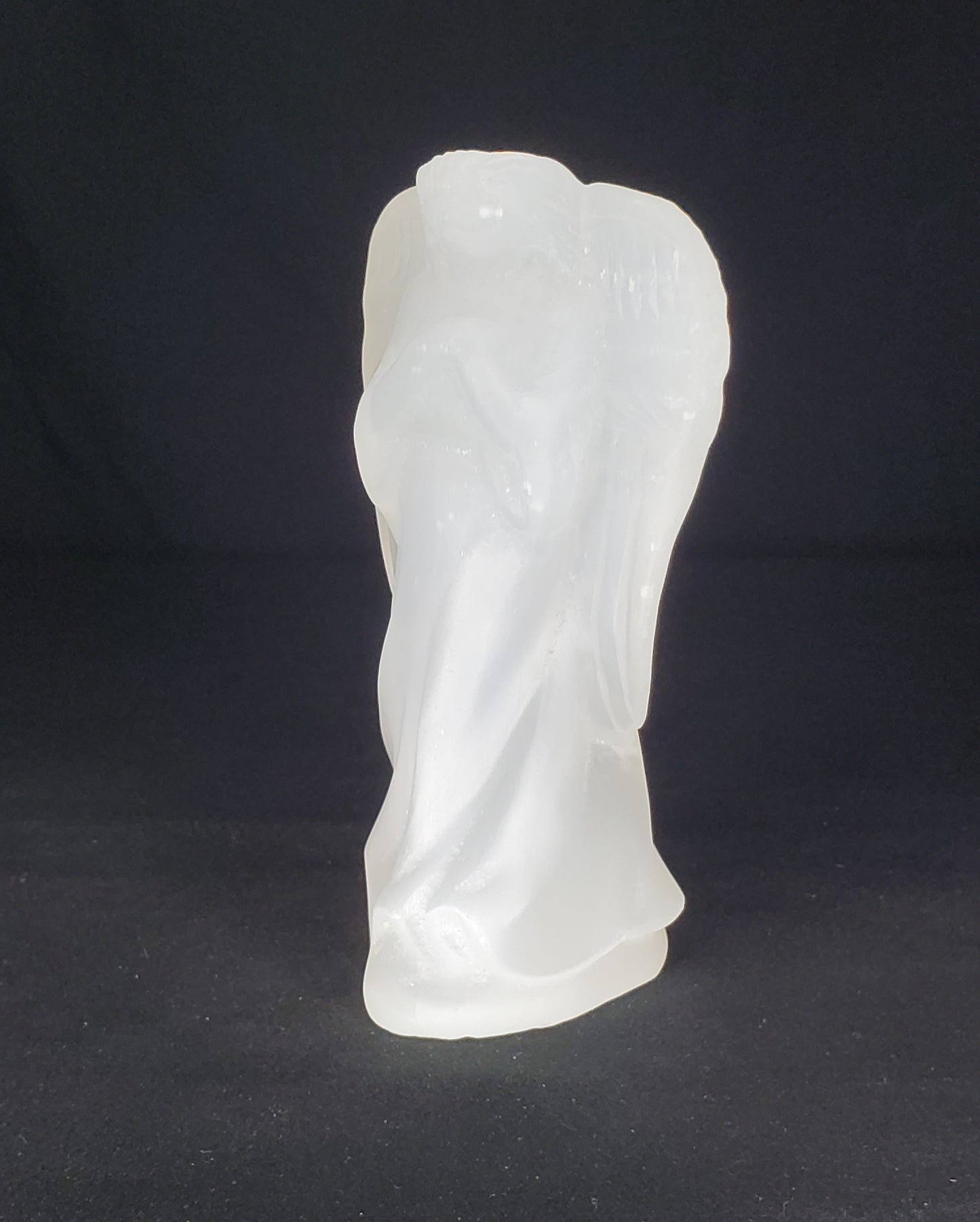 Selenite Angel - L Carving