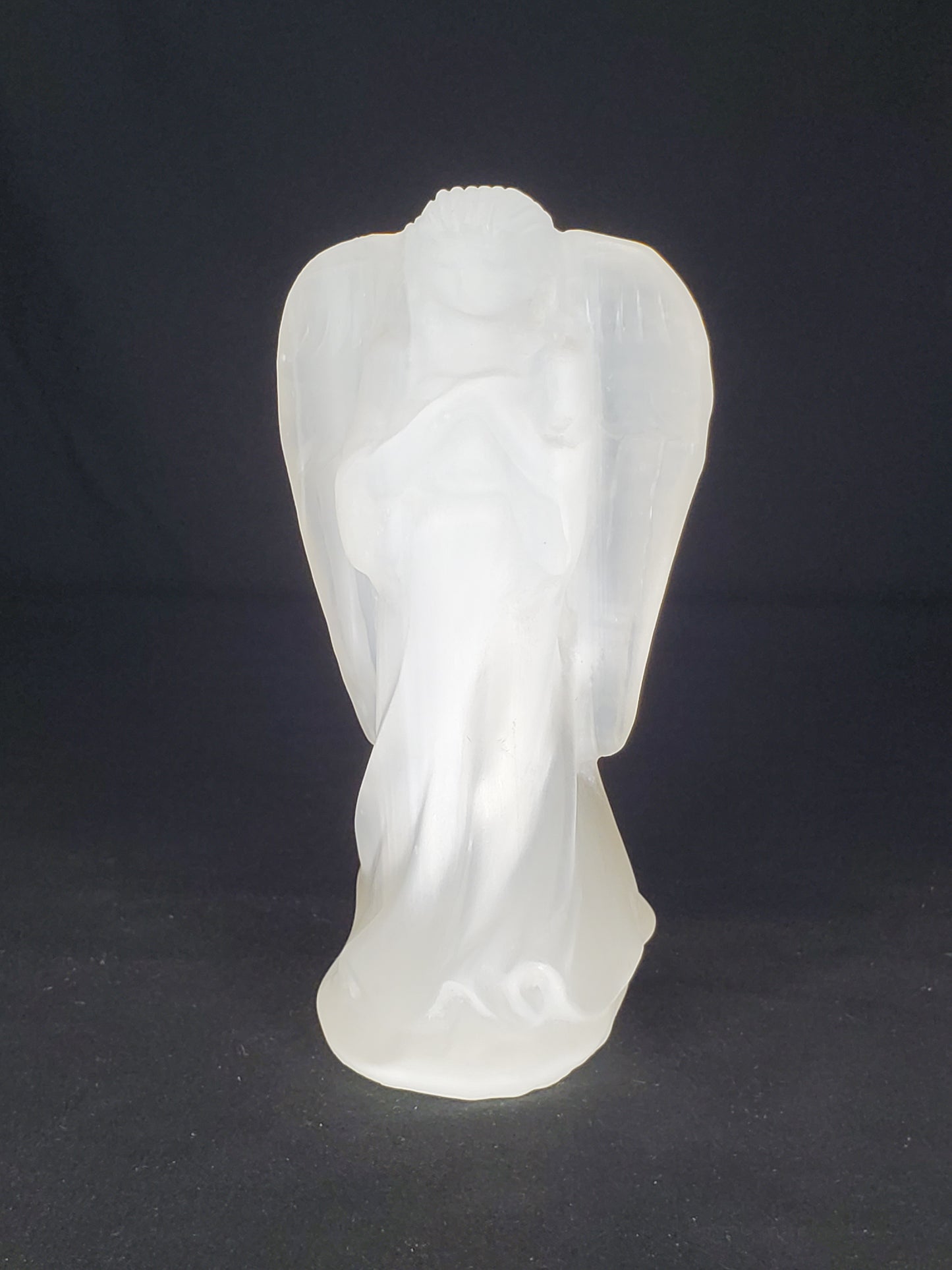 Selenite Angel - L Carving