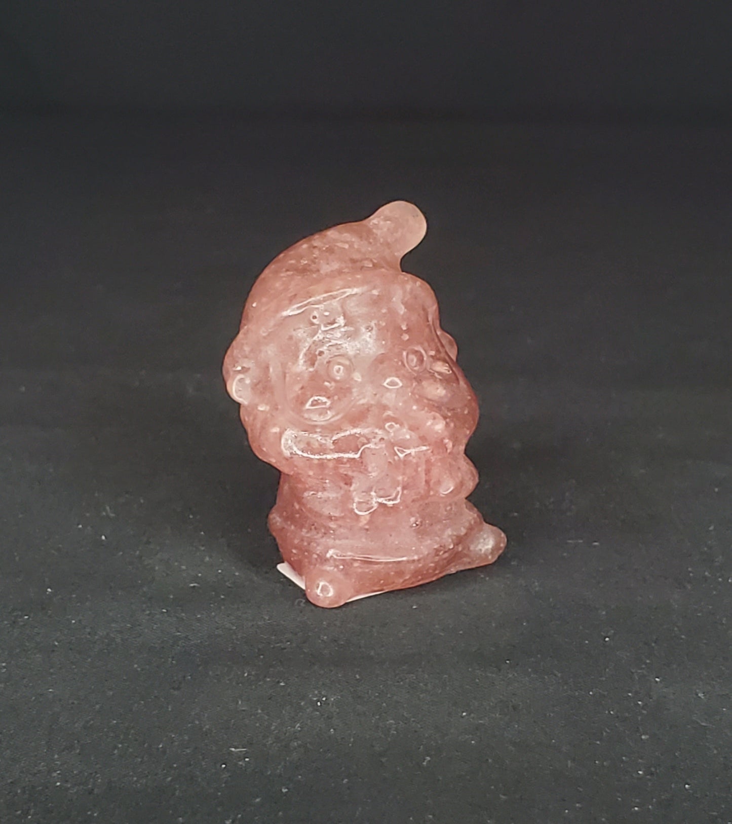 Strawberry Quartz Elf Carving