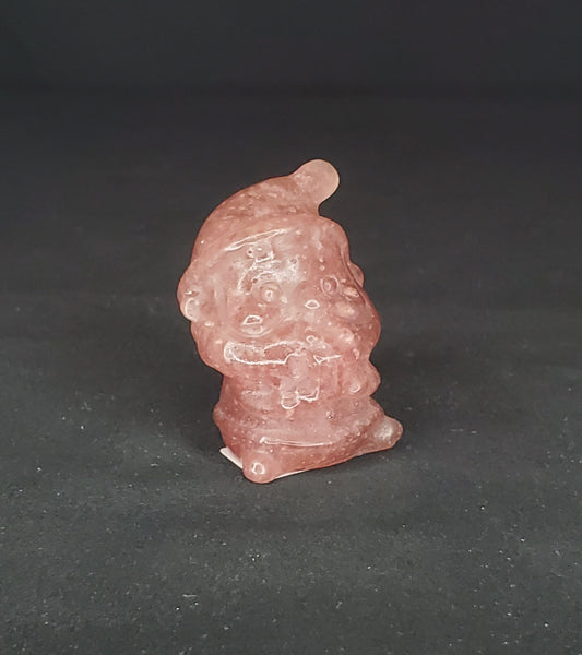 Strawberry Quartz Elf Carving