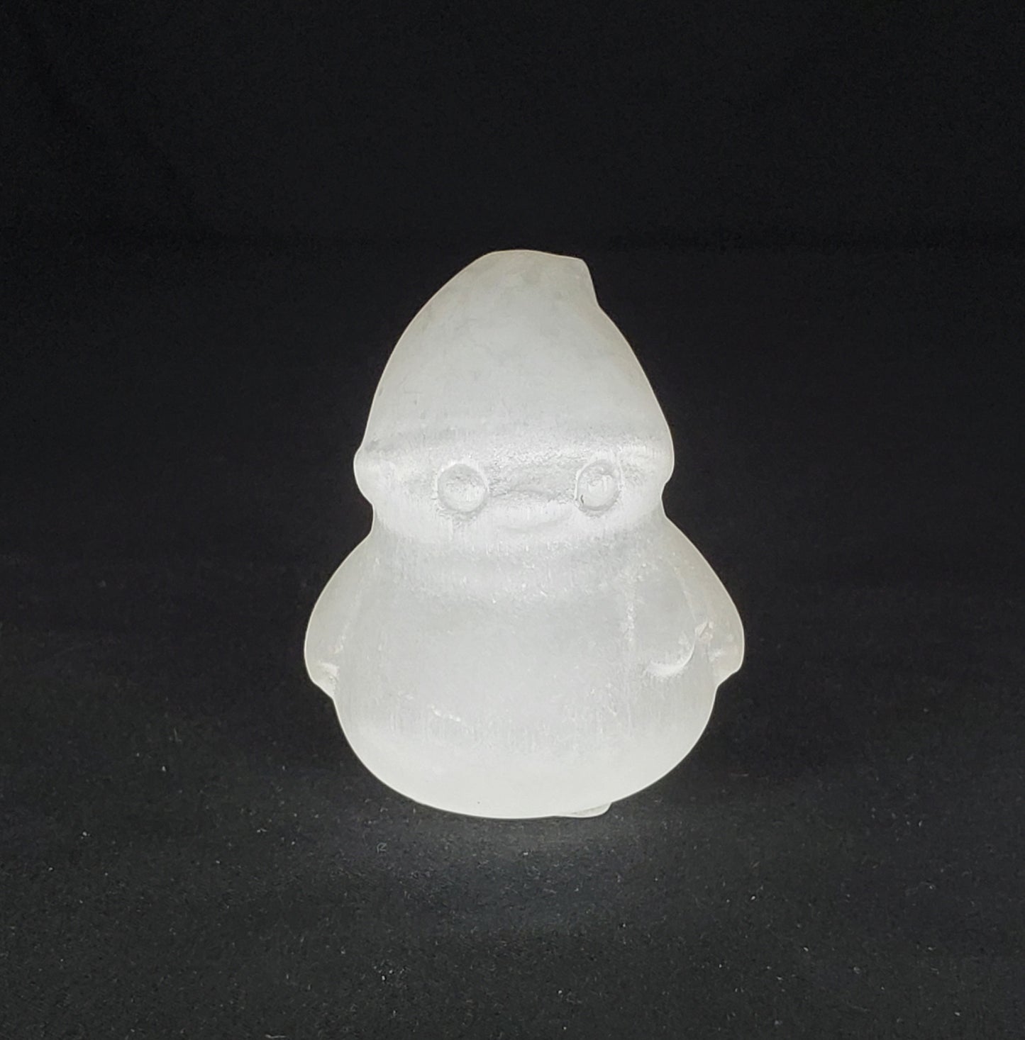 Selenite Snowman Carving