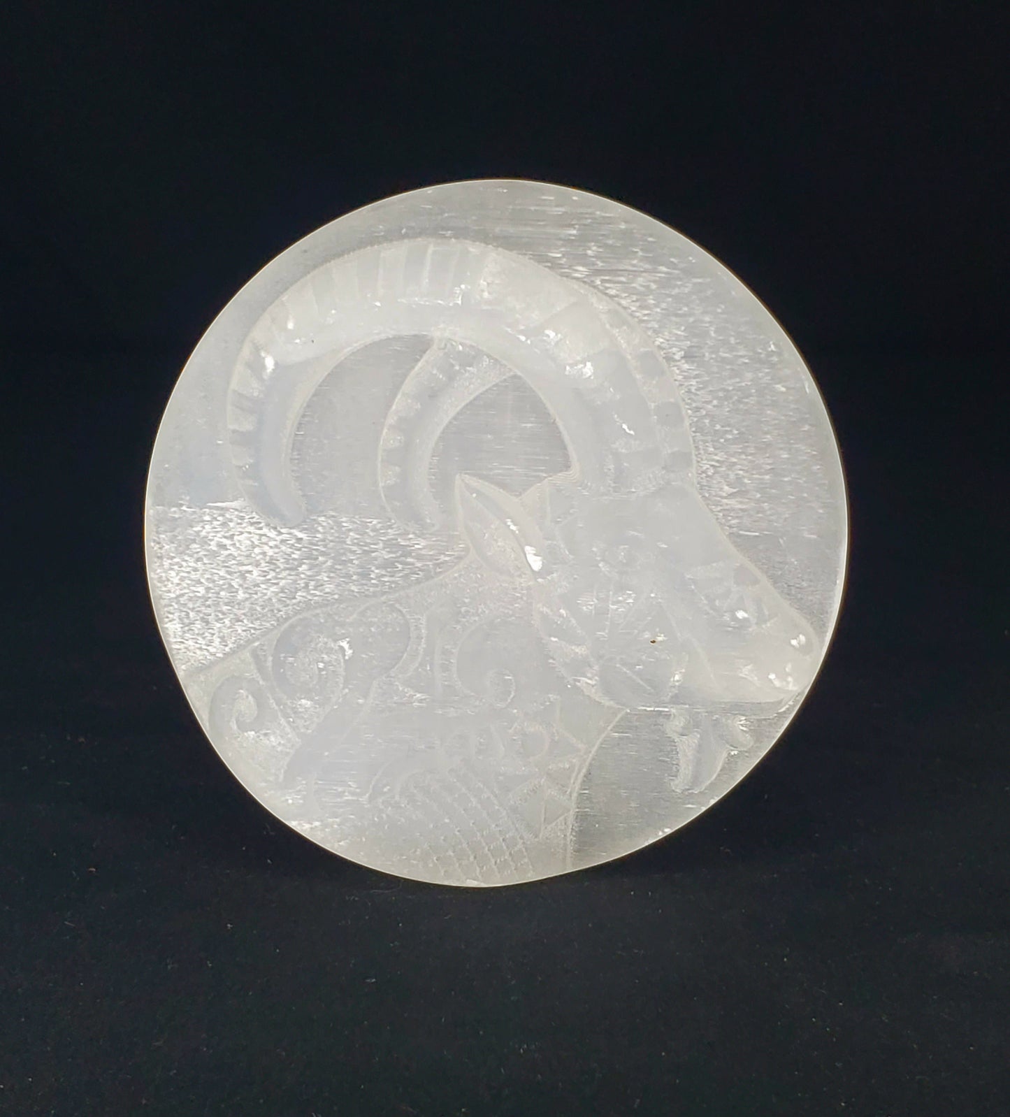 Selenite Zodiac Sign Discs #