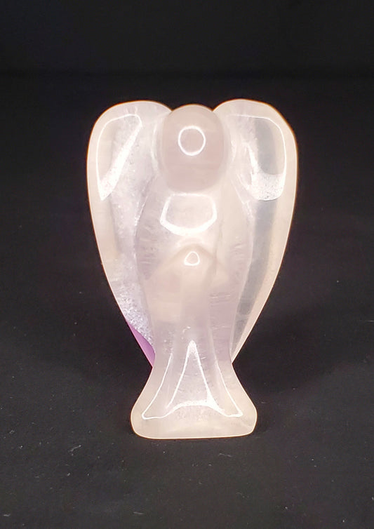 Fluorite Angel Carving - Medium