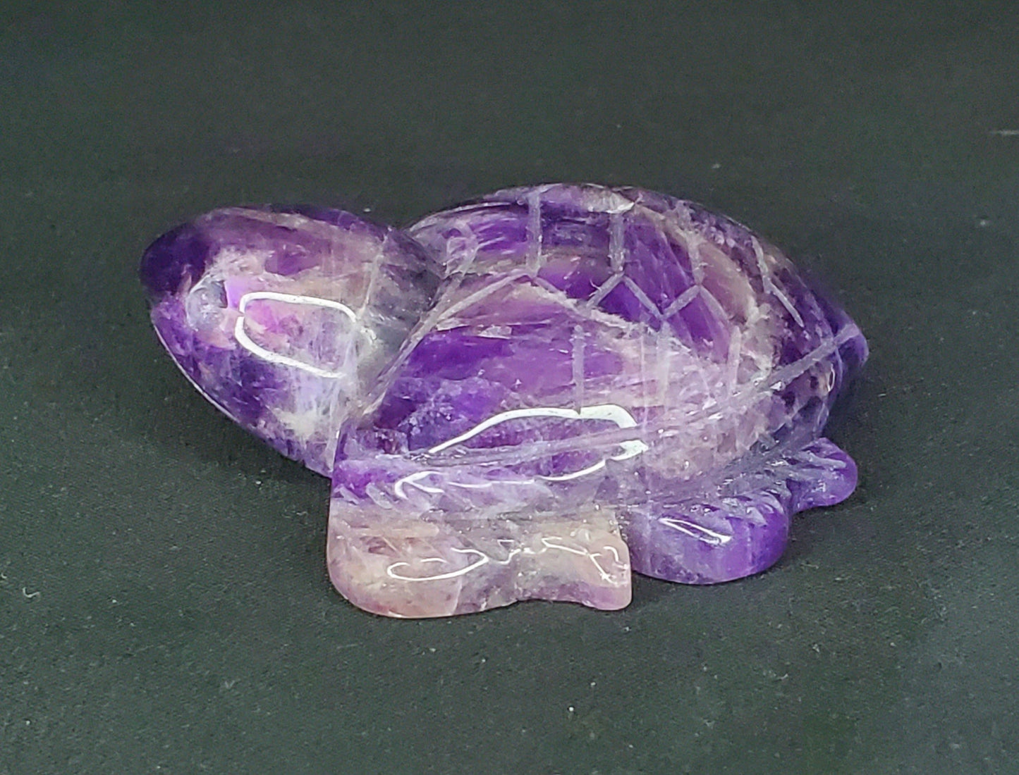 Dream Amethyst Turtle Carving