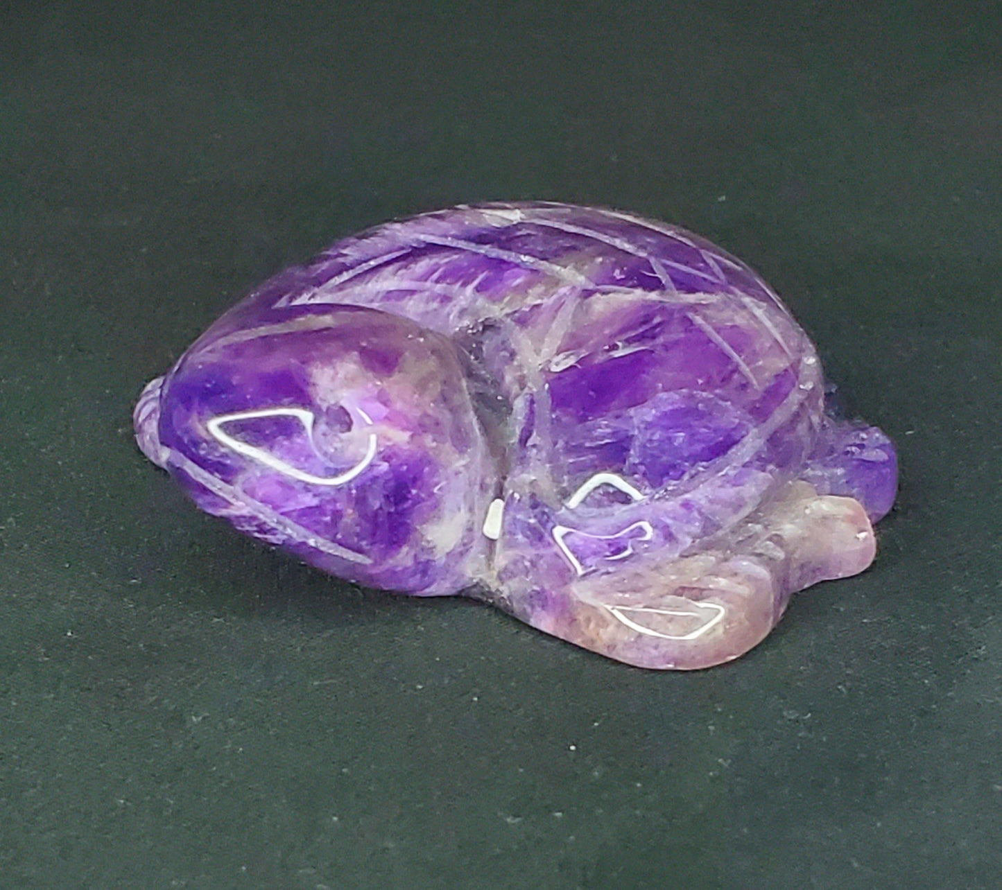 Dream Amethyst Turtle Carving