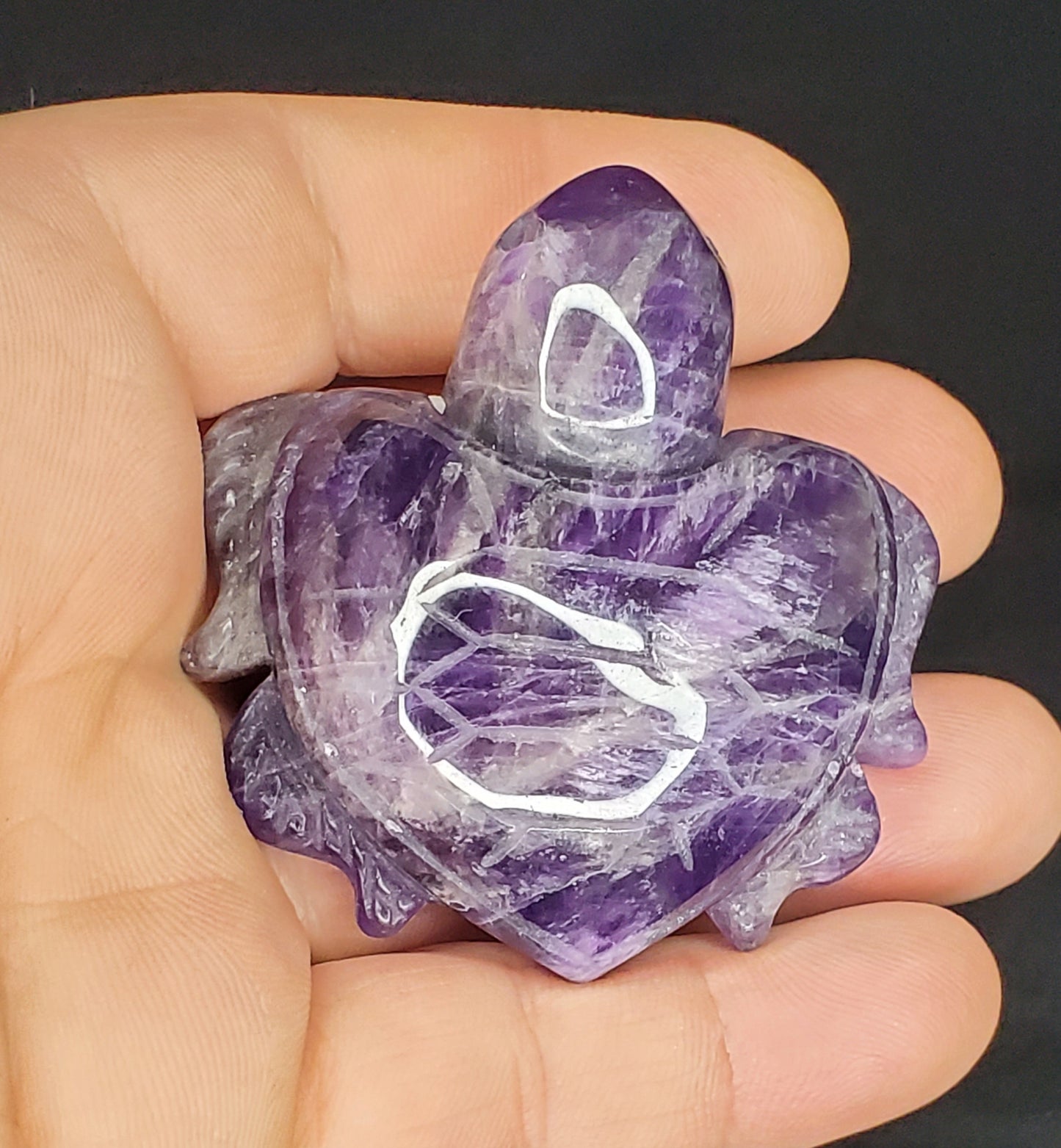 Dream Amethyst Turtle Carving