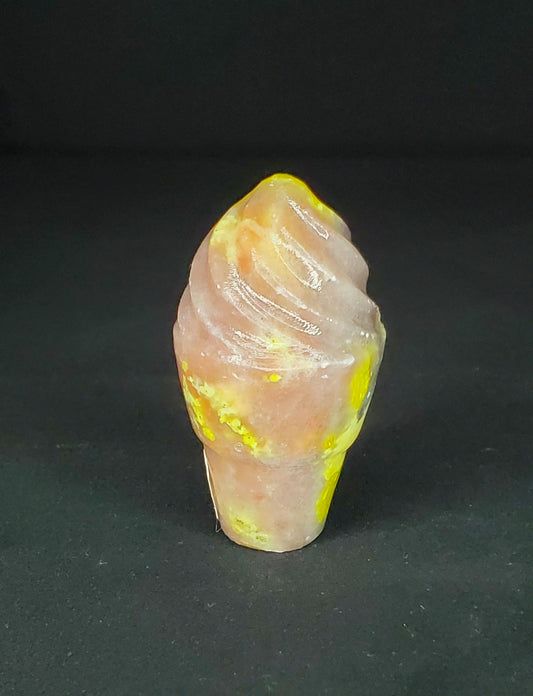 Pink Tourmaline Ice Cream Carving