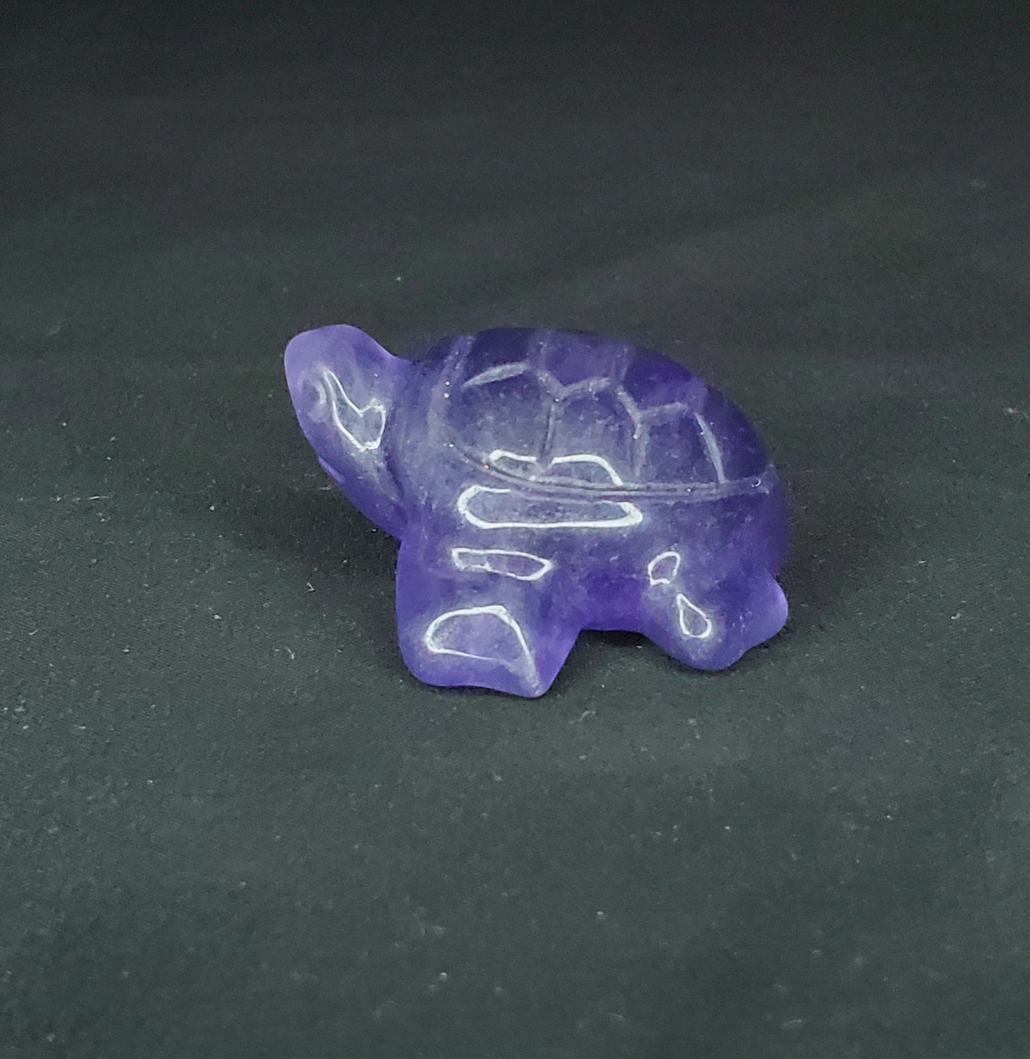 Purple Fluorite Turtle Carving #