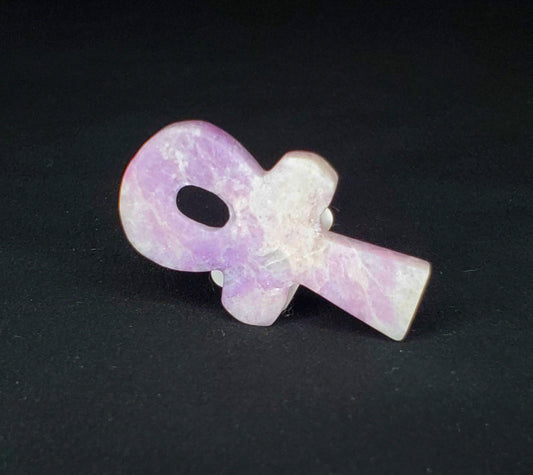 Lepidolite Ankh Carving