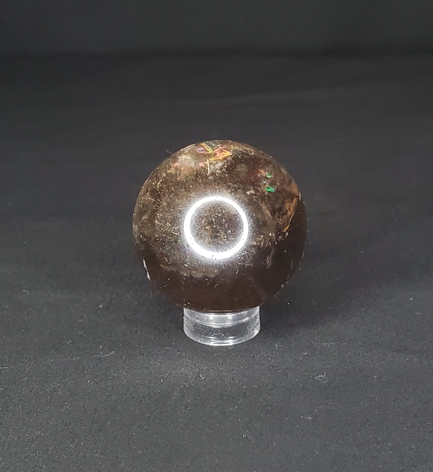 Smokey Quartz Sphere with Rainbow #