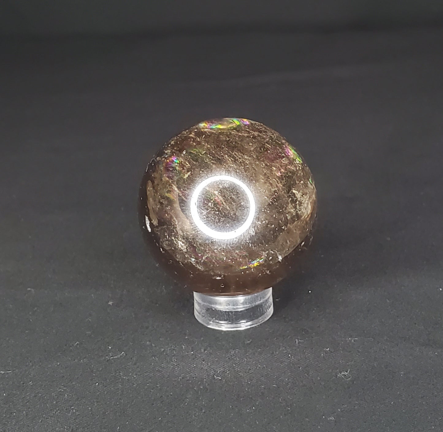 Smokey Quartz Sphere with Rainbow #