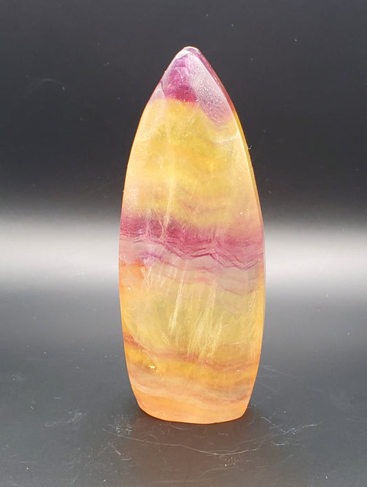 Rainbow Fluorite Flame Carving