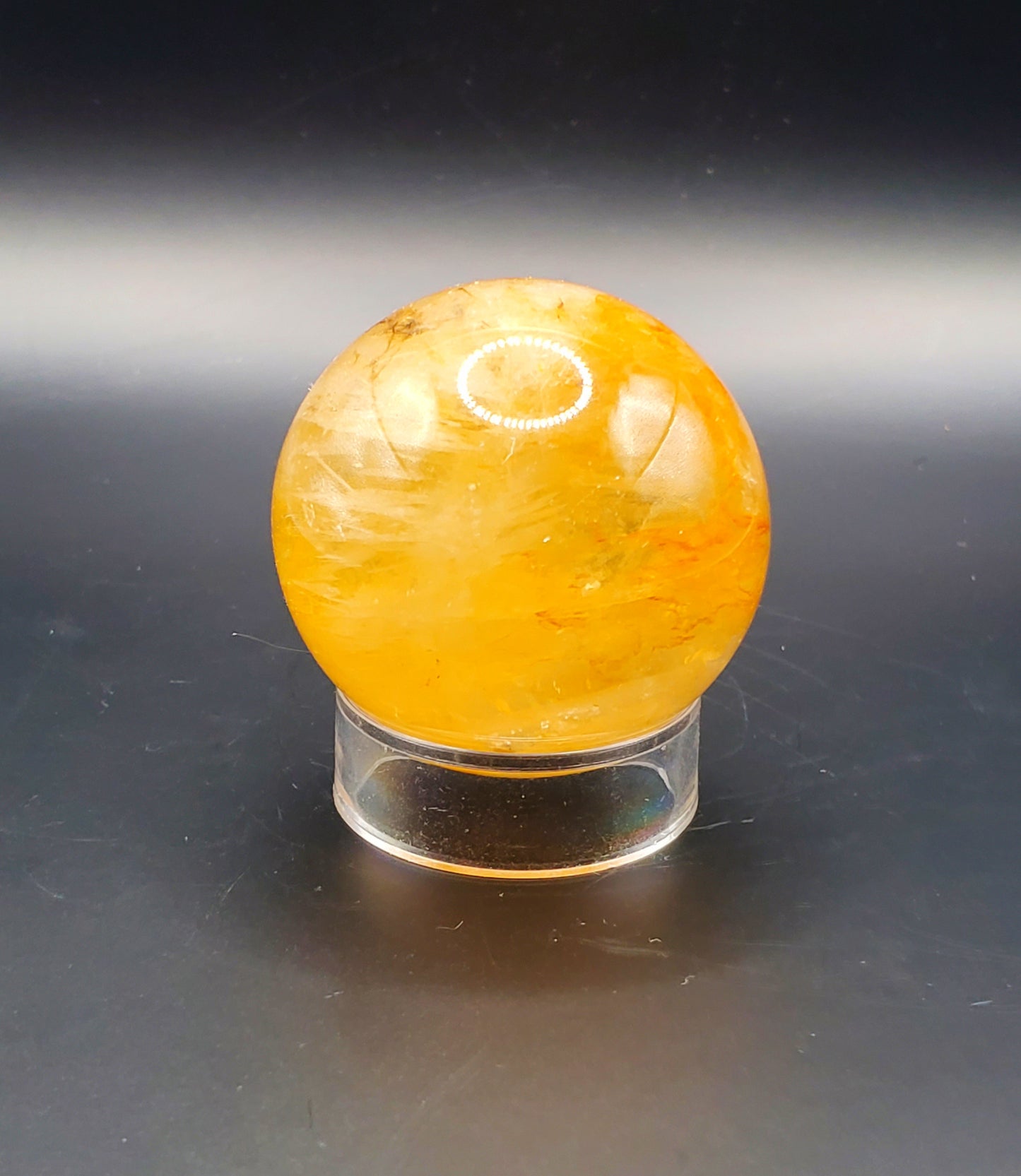 Golden Healer Quartz Sphere with Rainbow