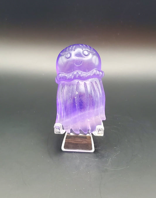 Purple Fluorite Jellyfish Carving