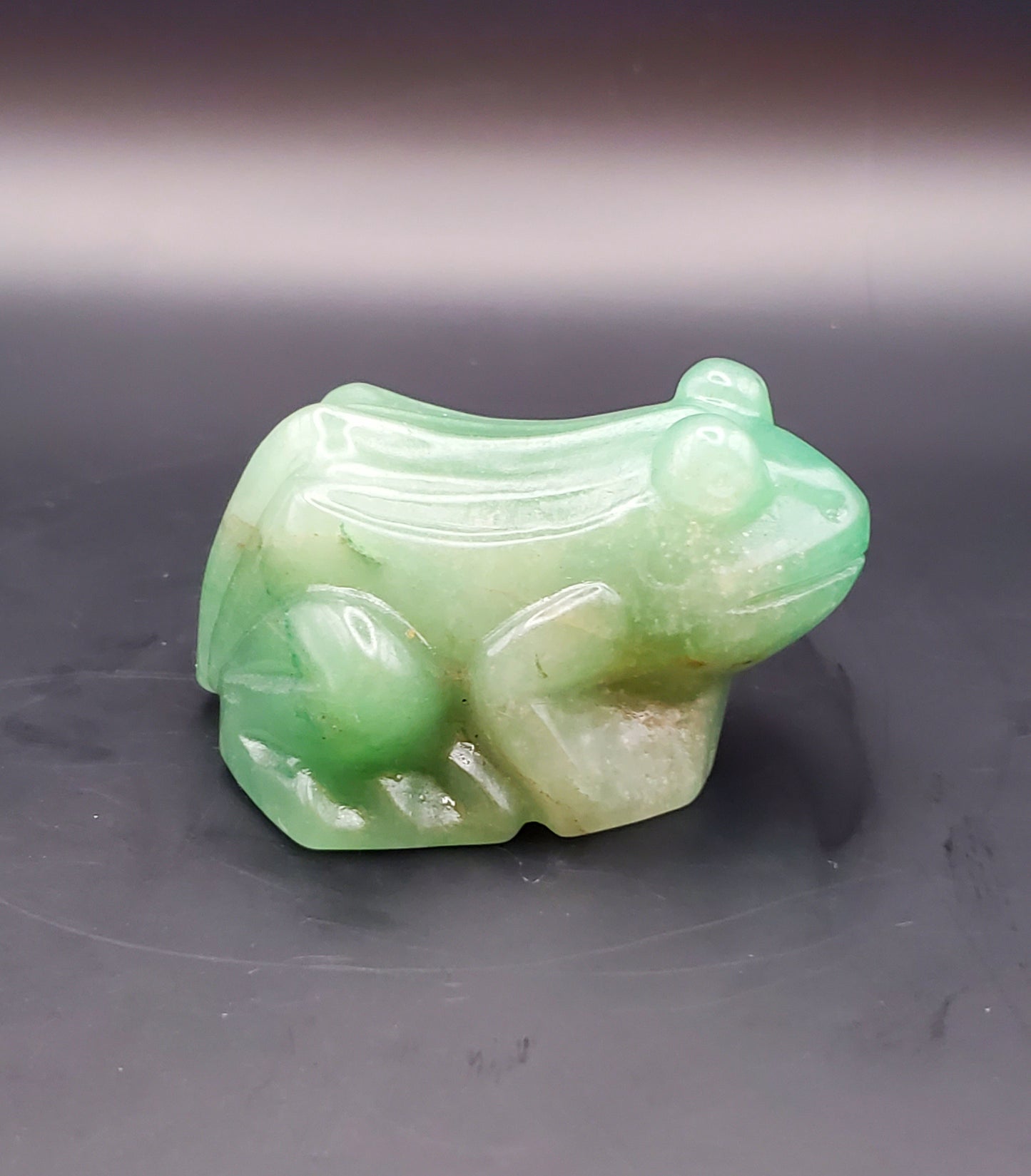 Green Aventurine Frog Carving