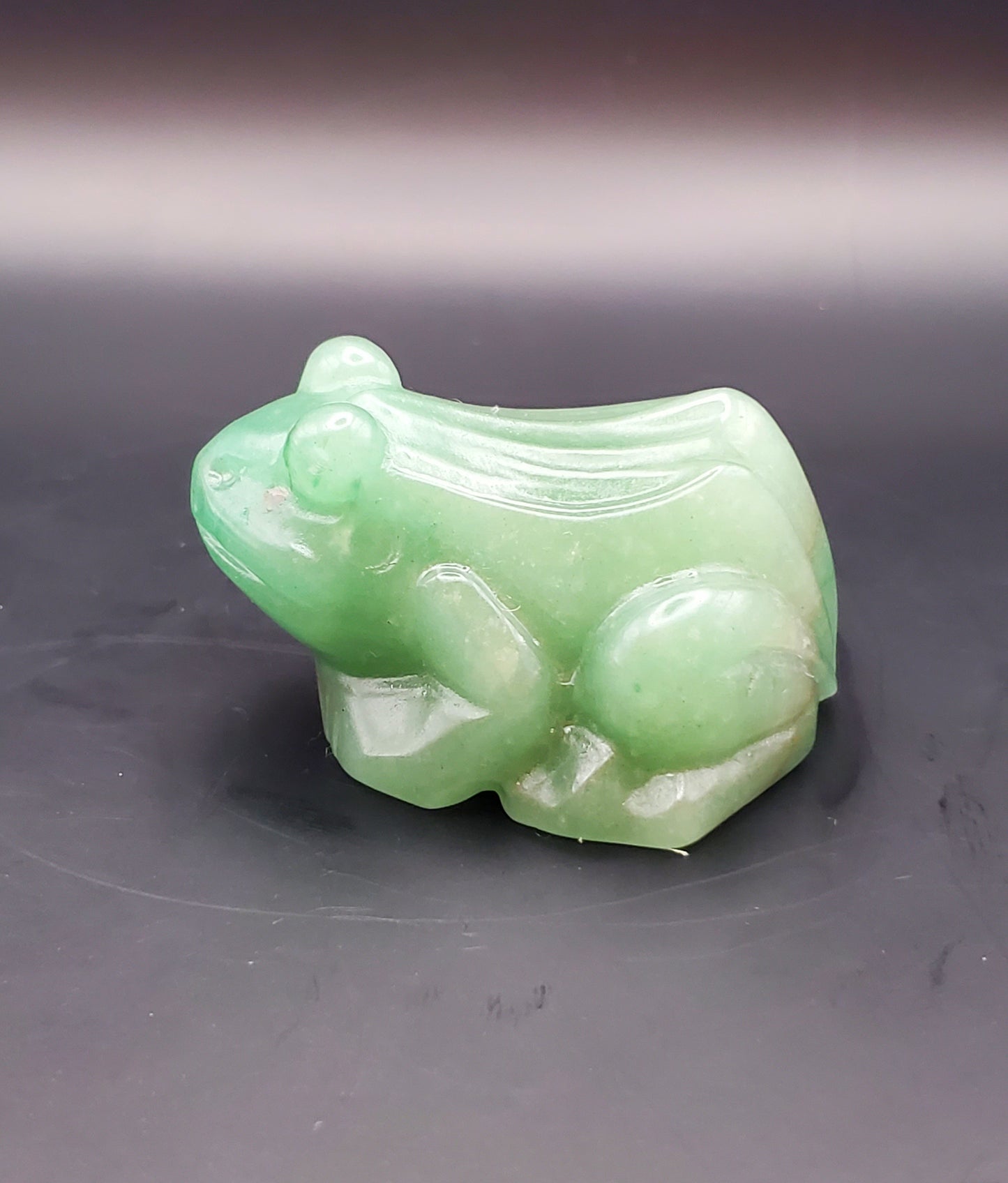 Green Aventurine Frog Carving