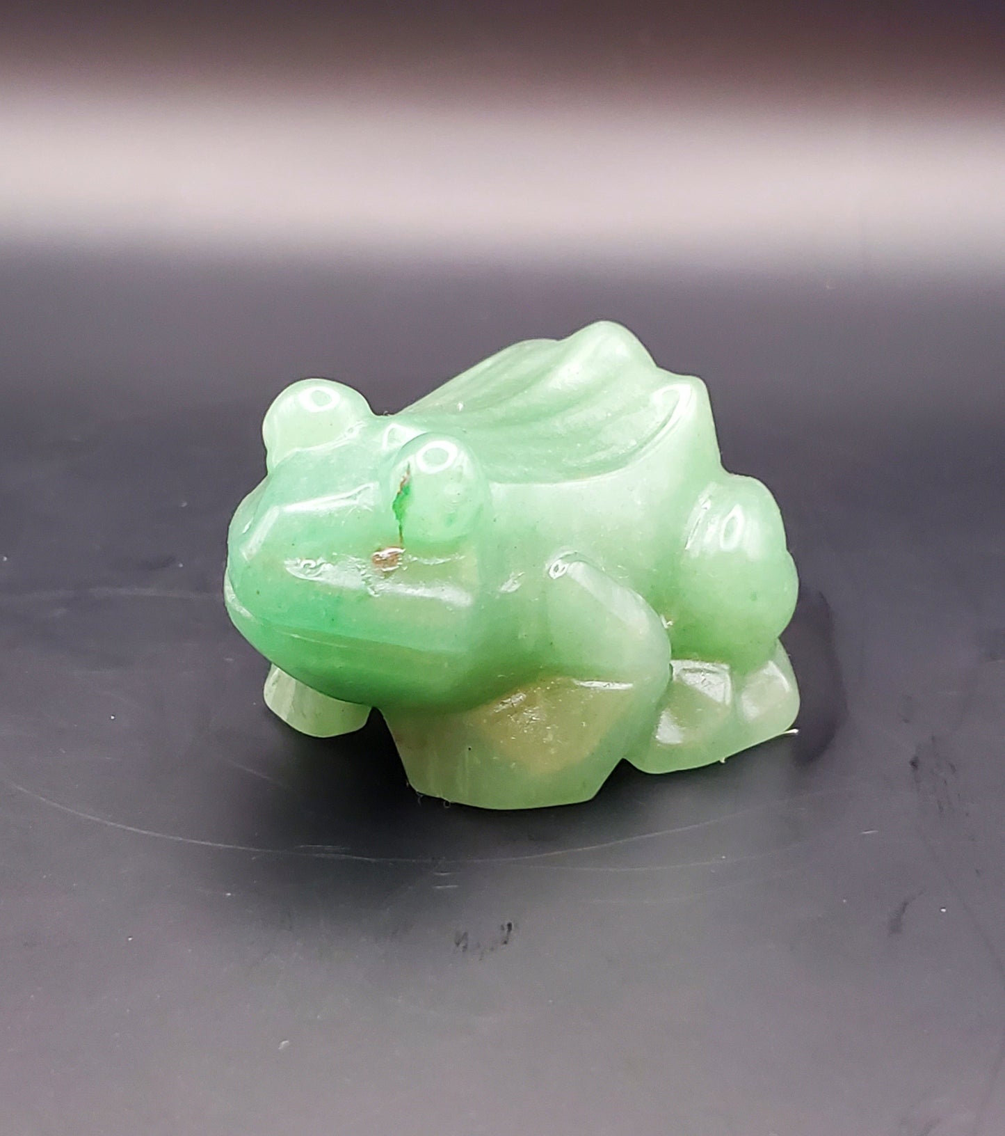 Green Aventurine Frog Carving