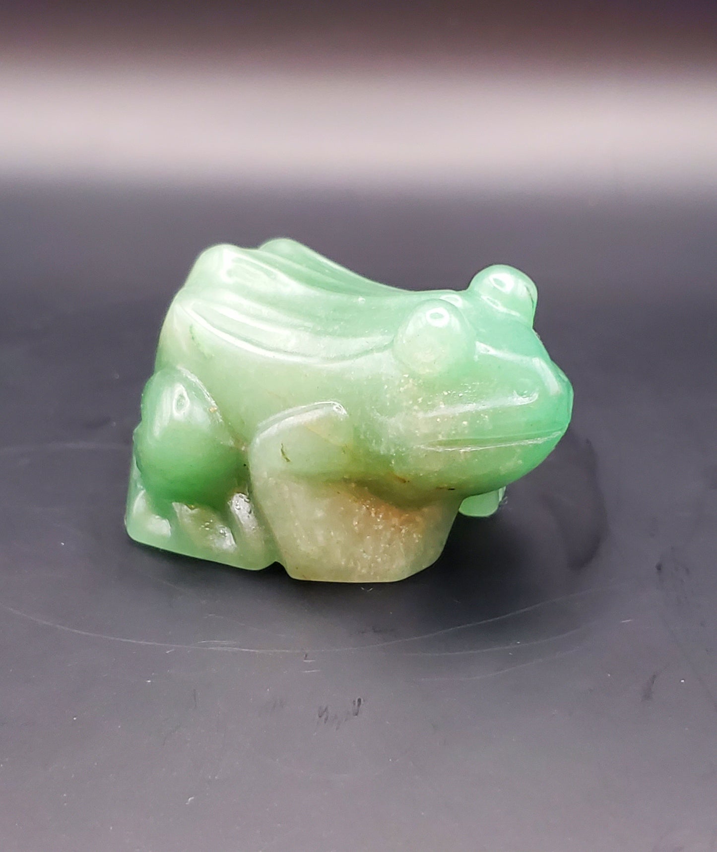 Green Aventurine Frog Carving