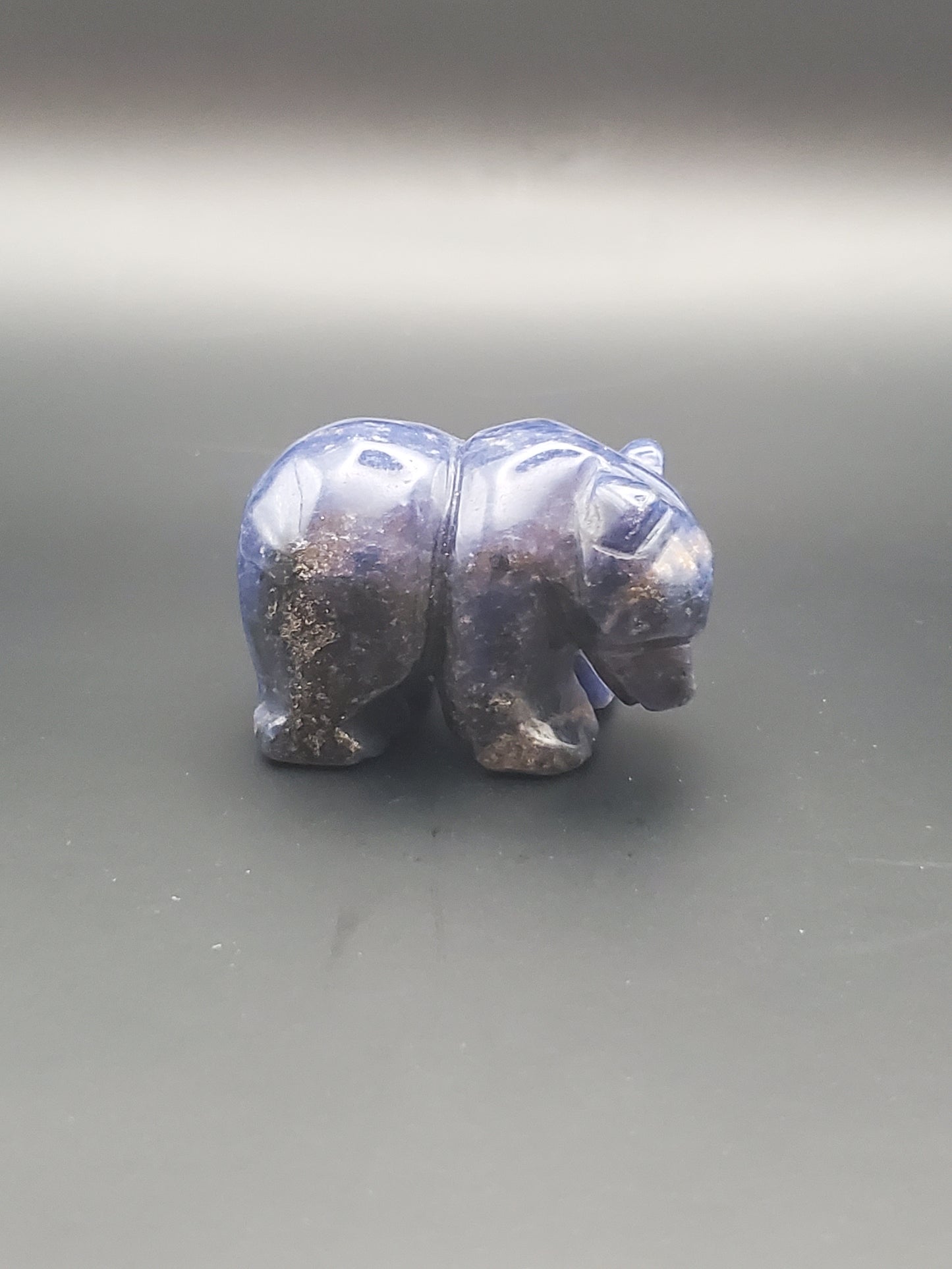 Sodalite Bear Carving