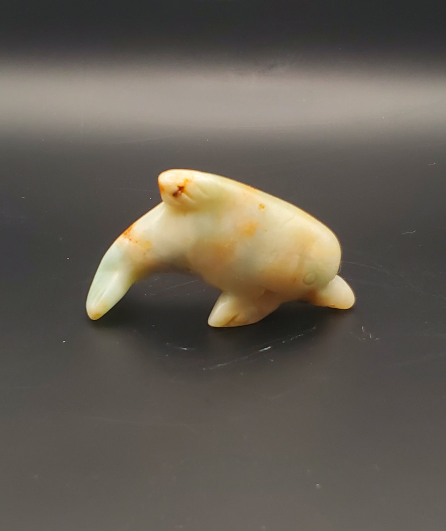 Caribbean Calcite Dolphin Carving