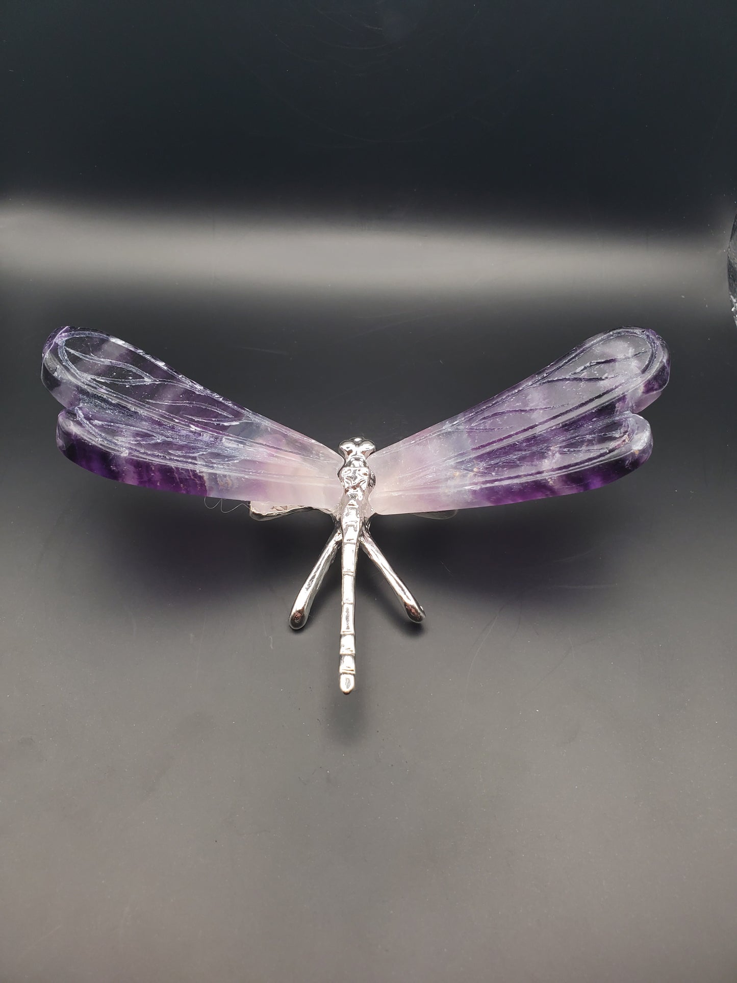 Fluorite Dragonfly Carving