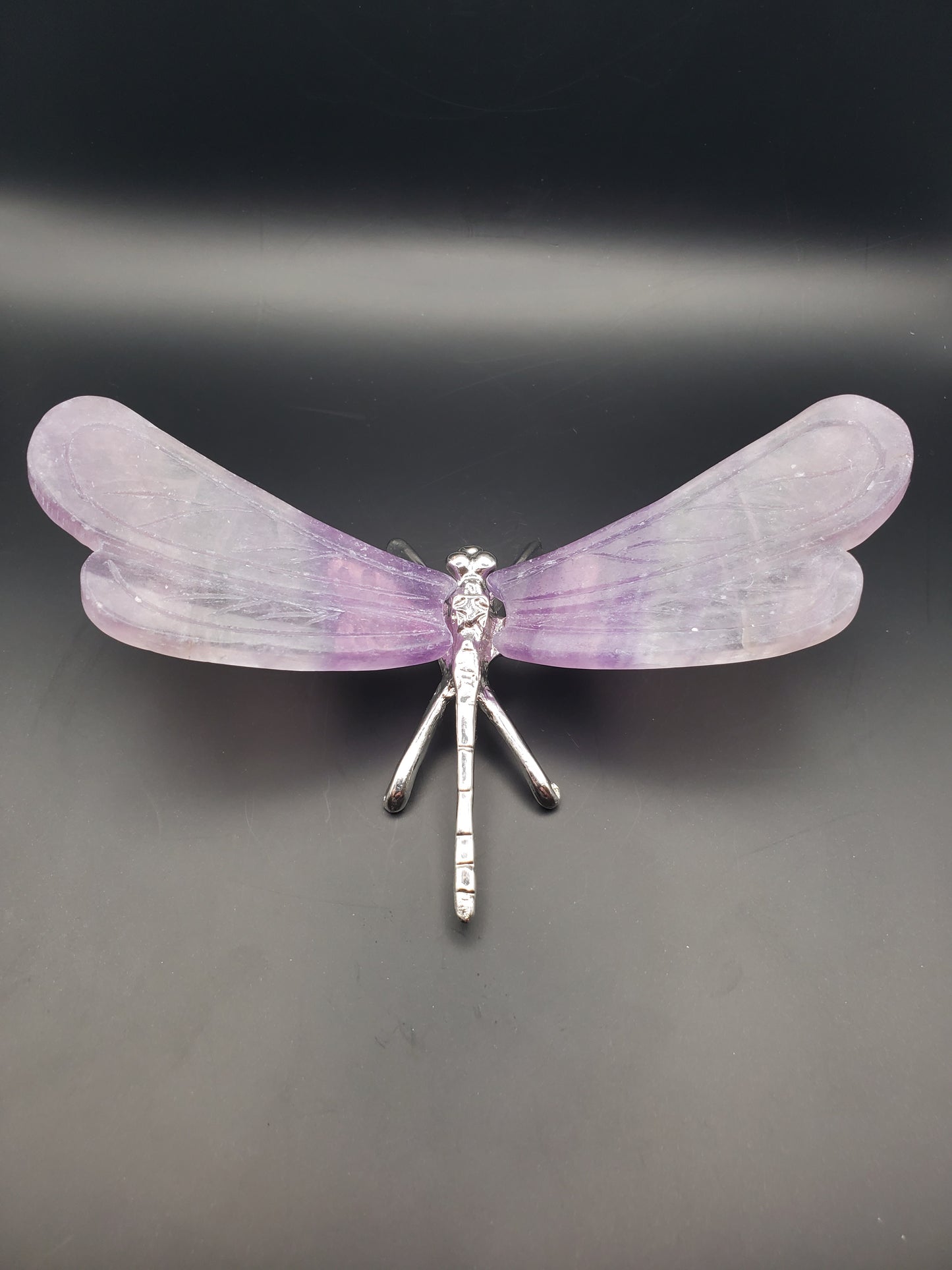 Fluorite Dragonfly Carving