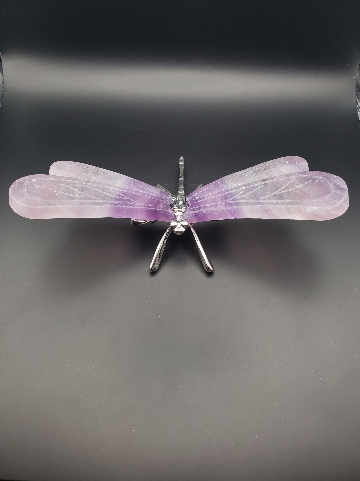 Fluorite Dragonfly Carving