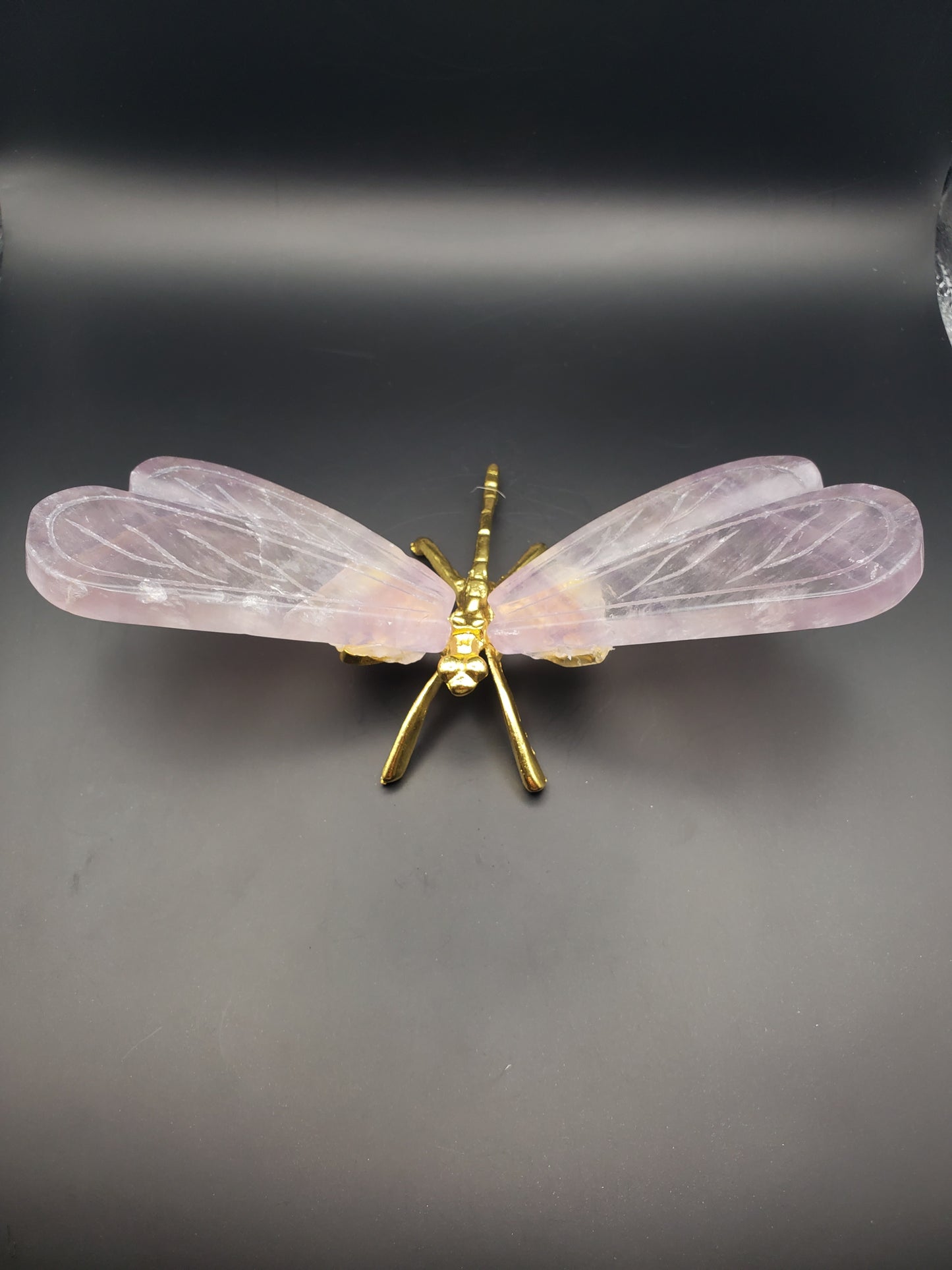 Fluorite Dragonfly Carving