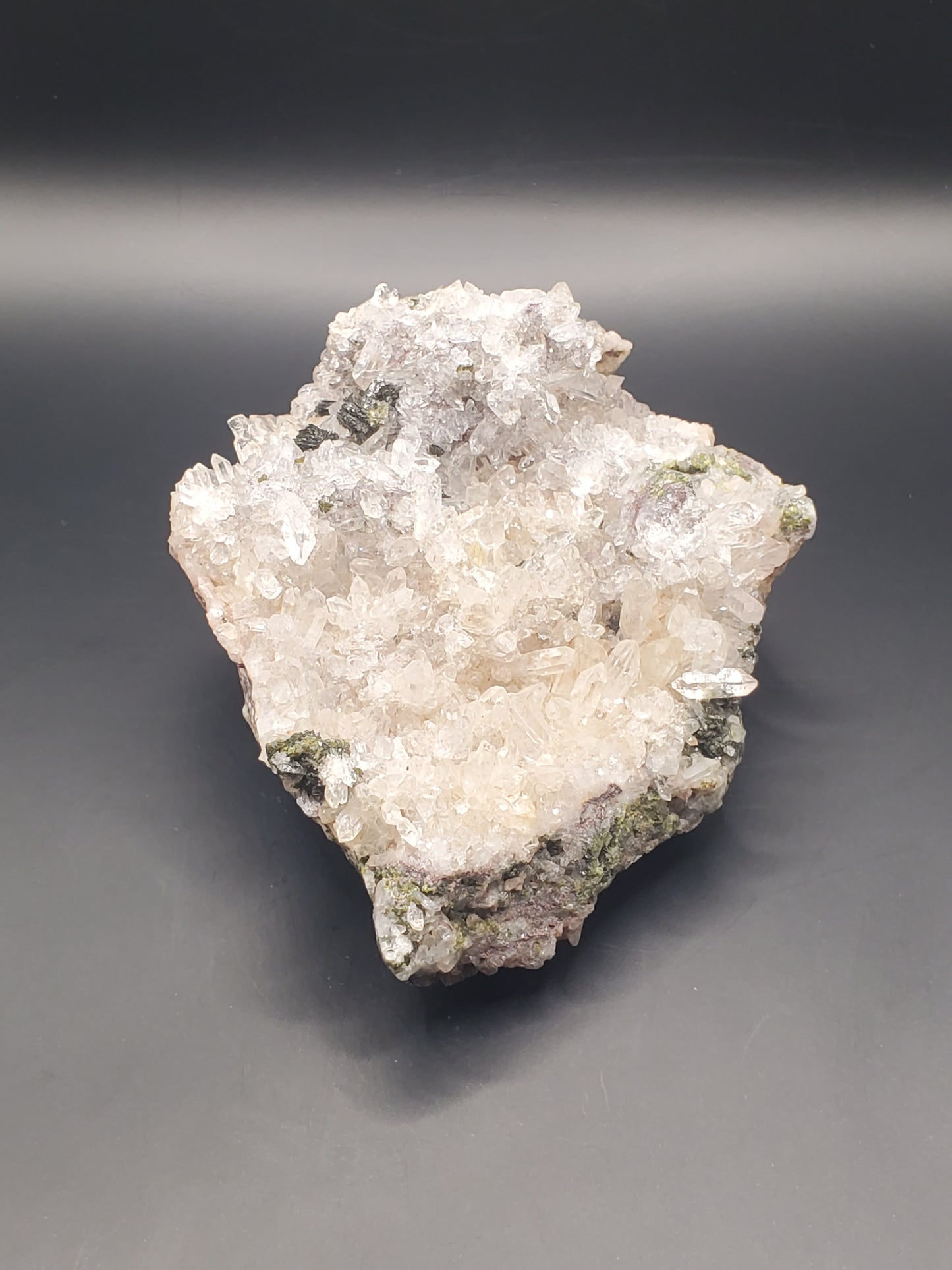 Epidote and Quartz Cluster