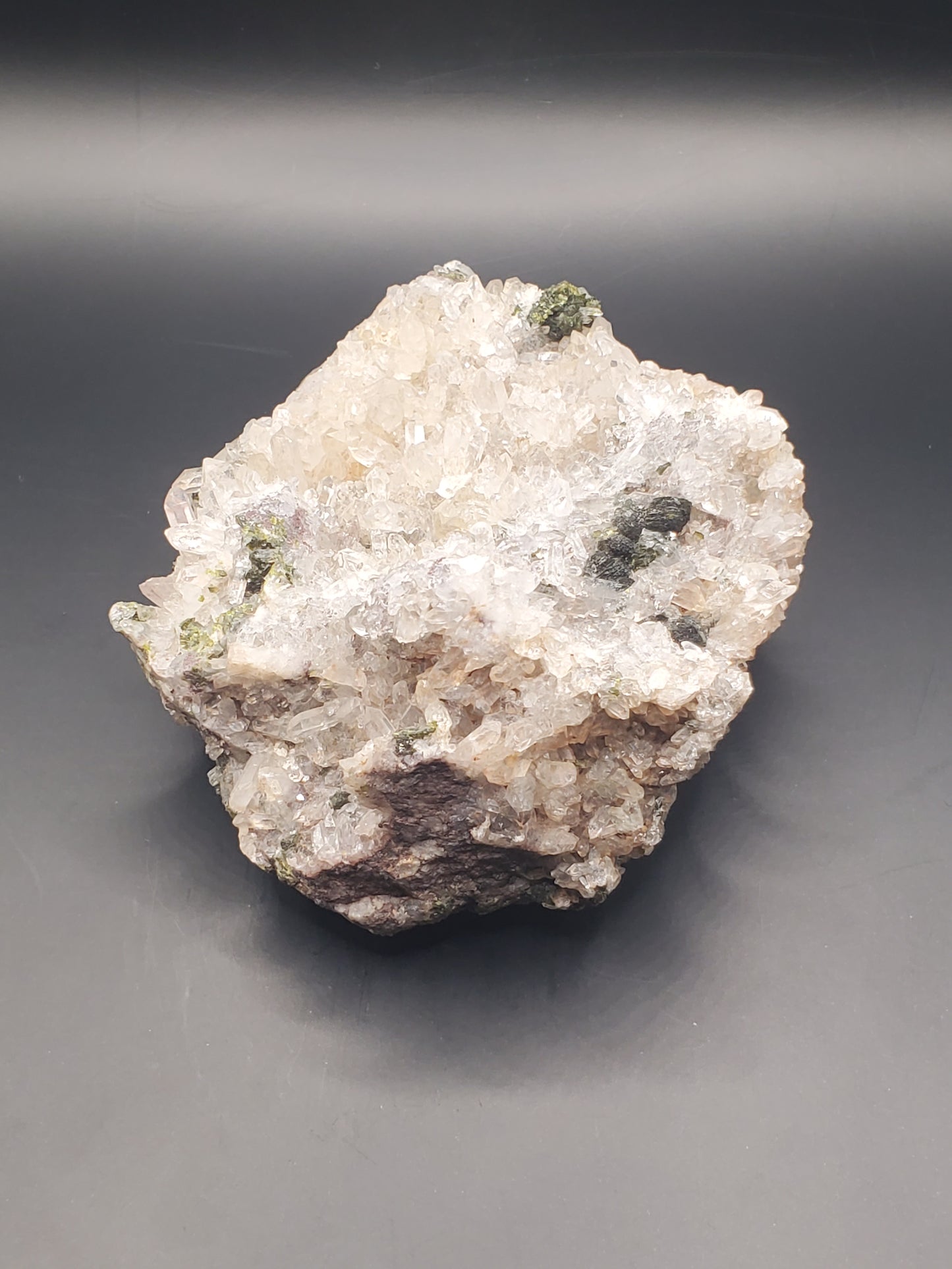 Epidote and Quartz Cluster