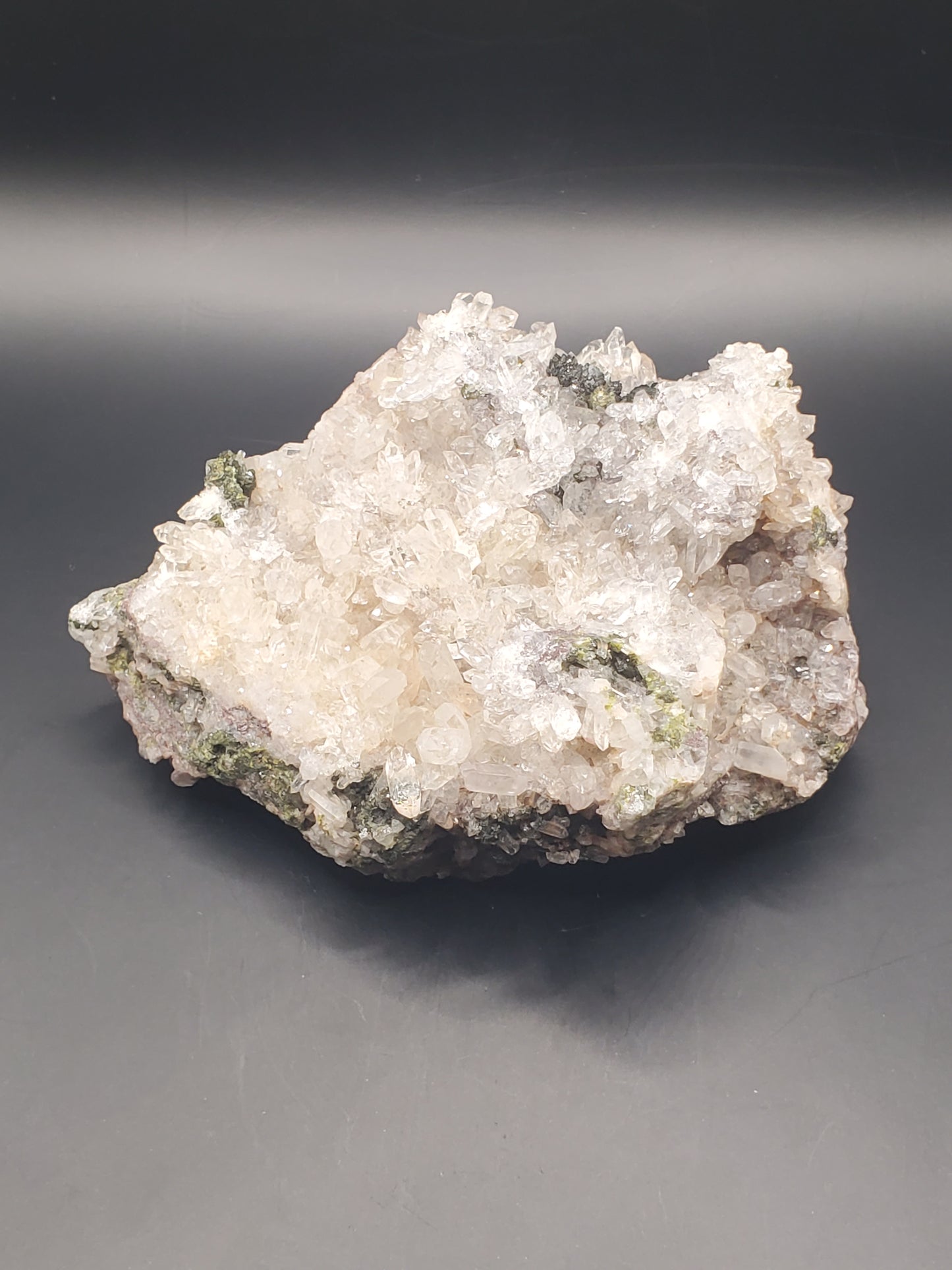 Epidote and Quartz Cluster