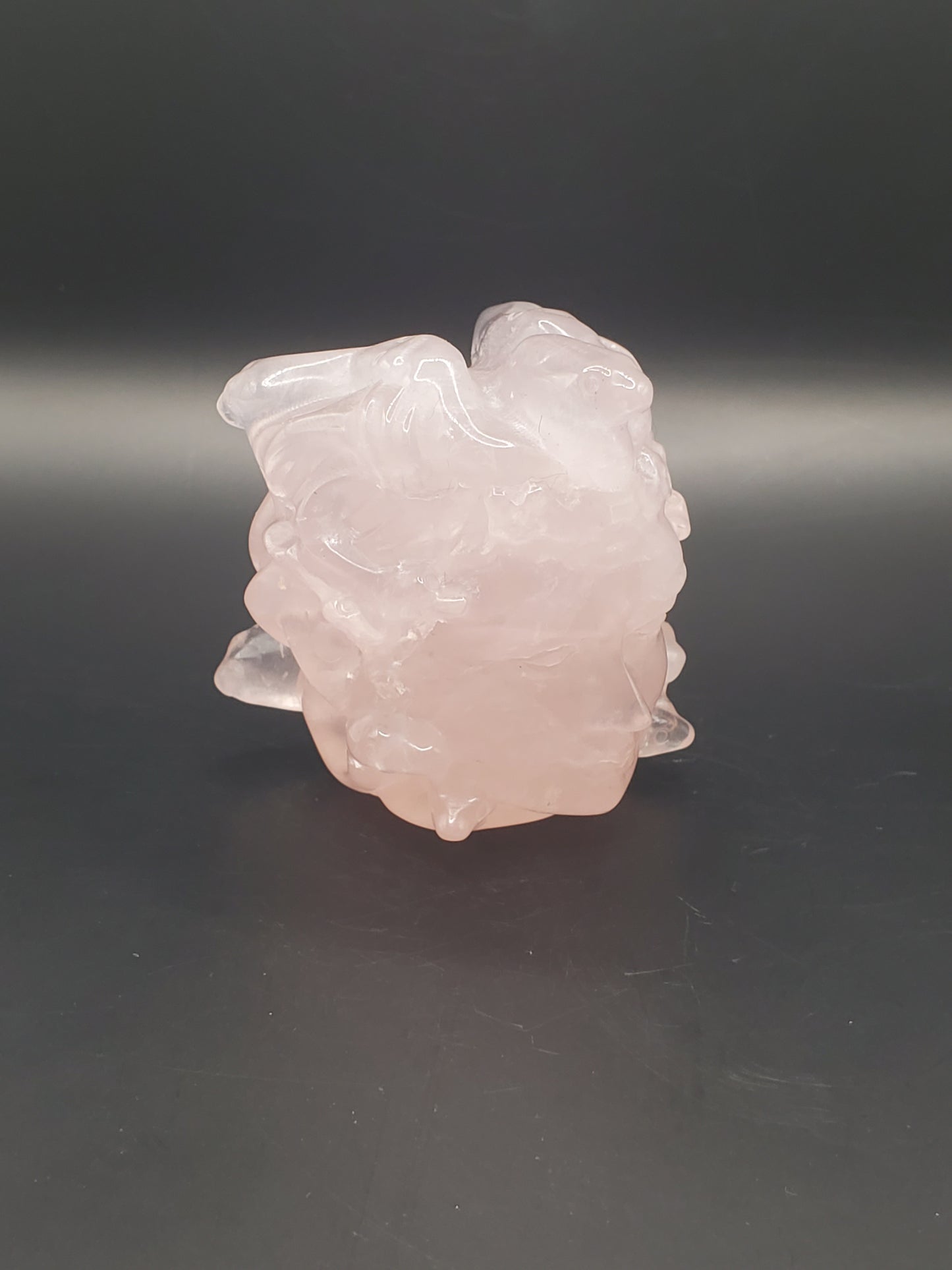 Rose Quartz Medusa Carving