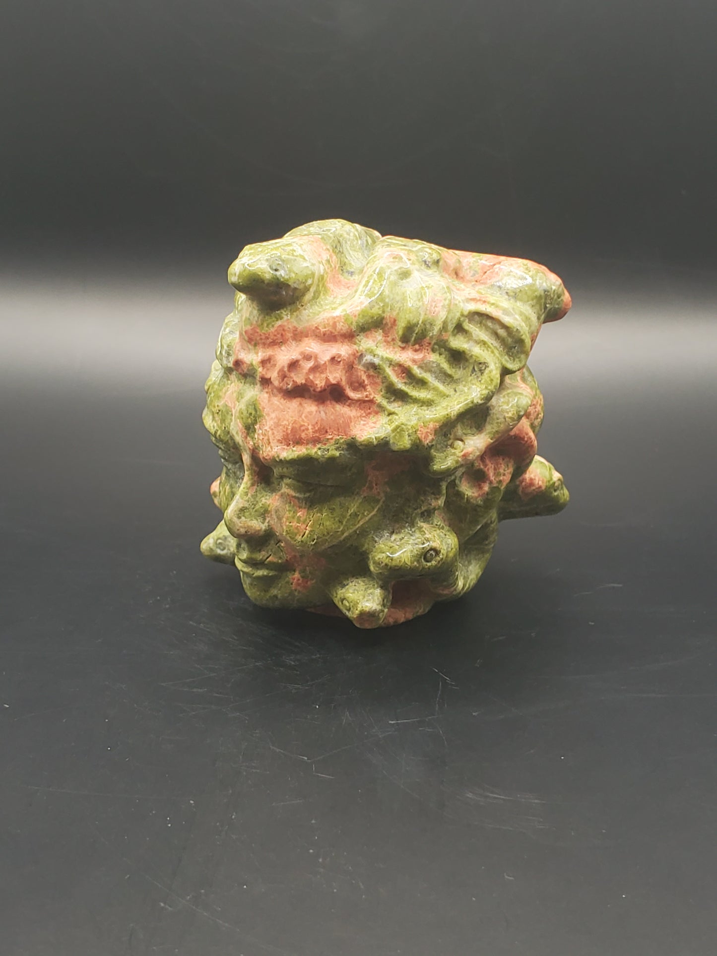 Unakite Medusa Carving