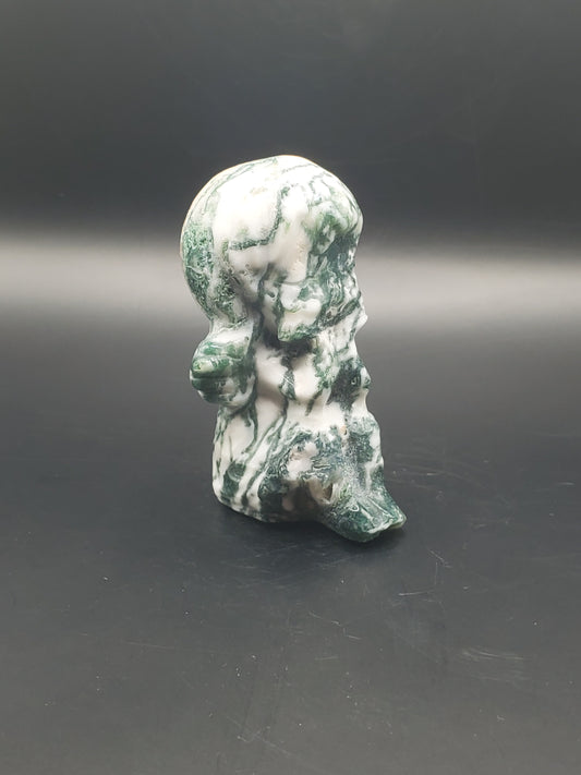 Tree Agate Angel Carving