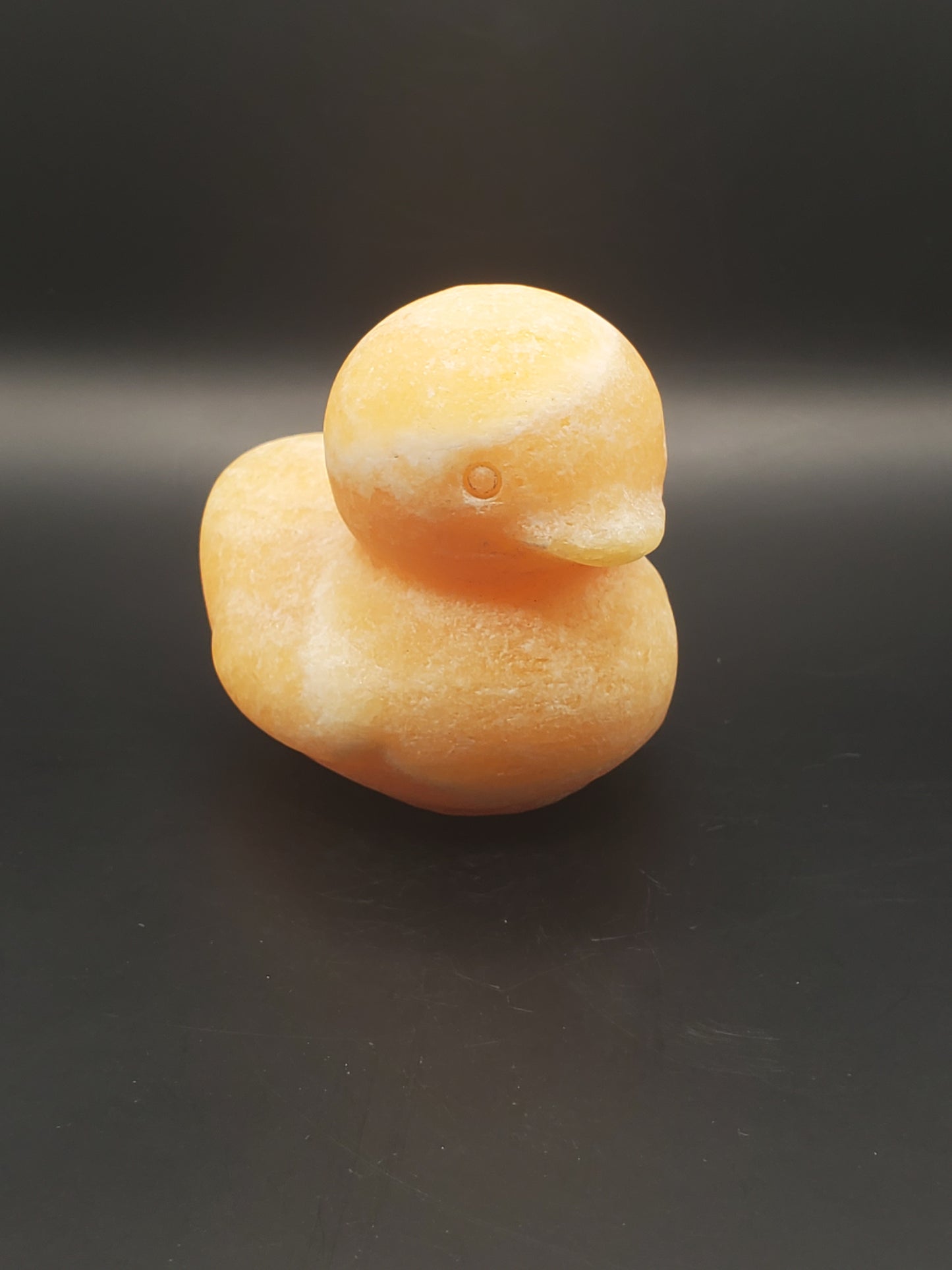 Honey Calcite Duck Carving