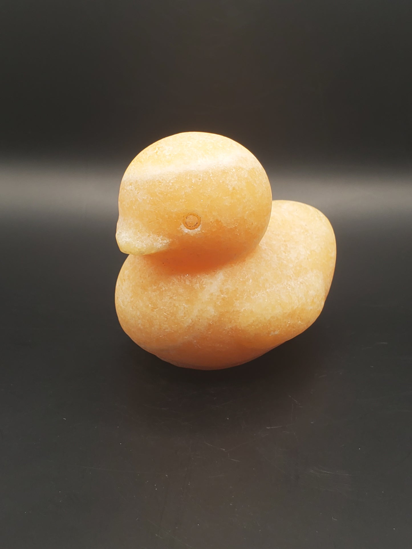 Honey Calcite Duck Carving