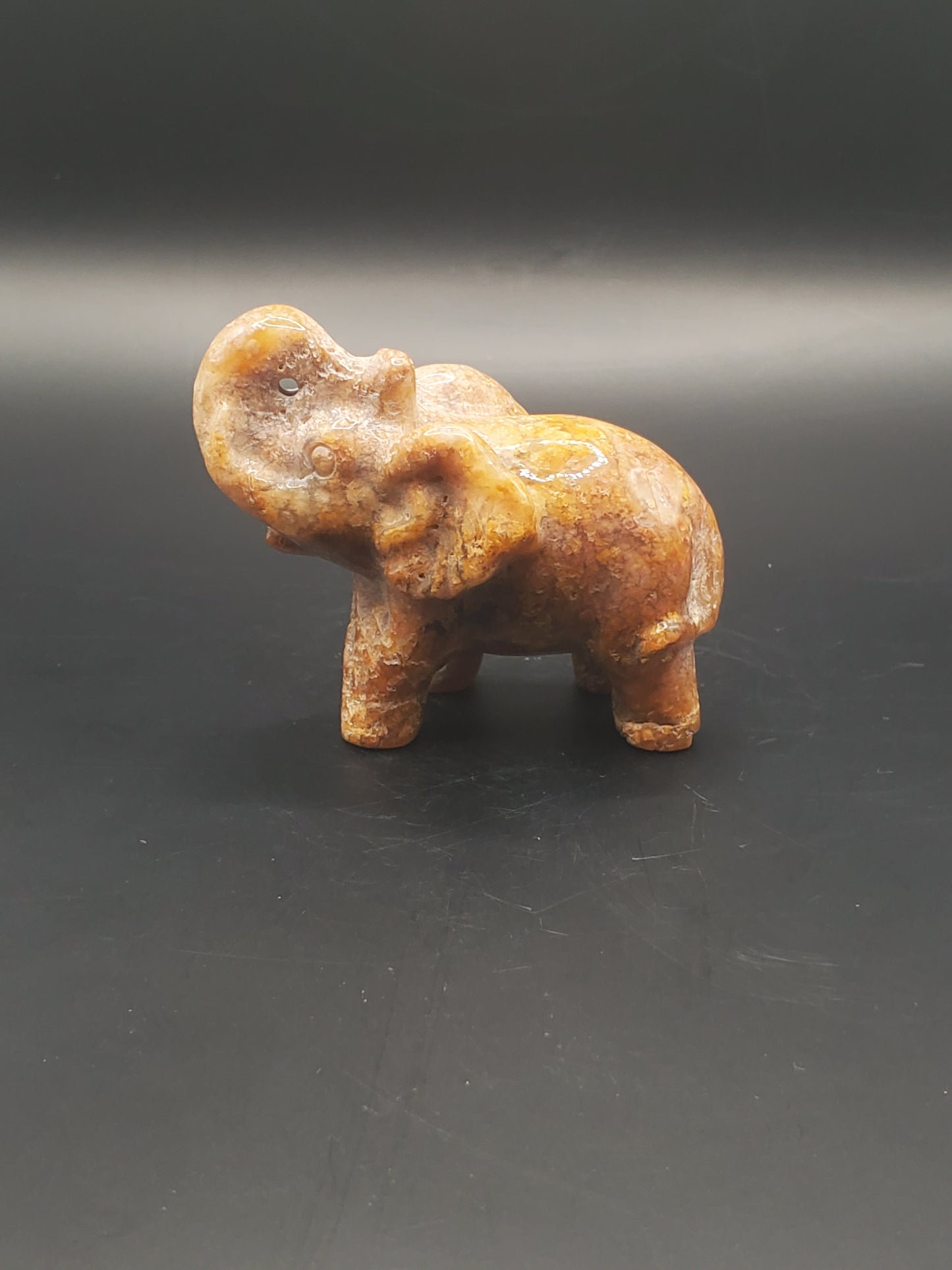 Agate Elephant Carving