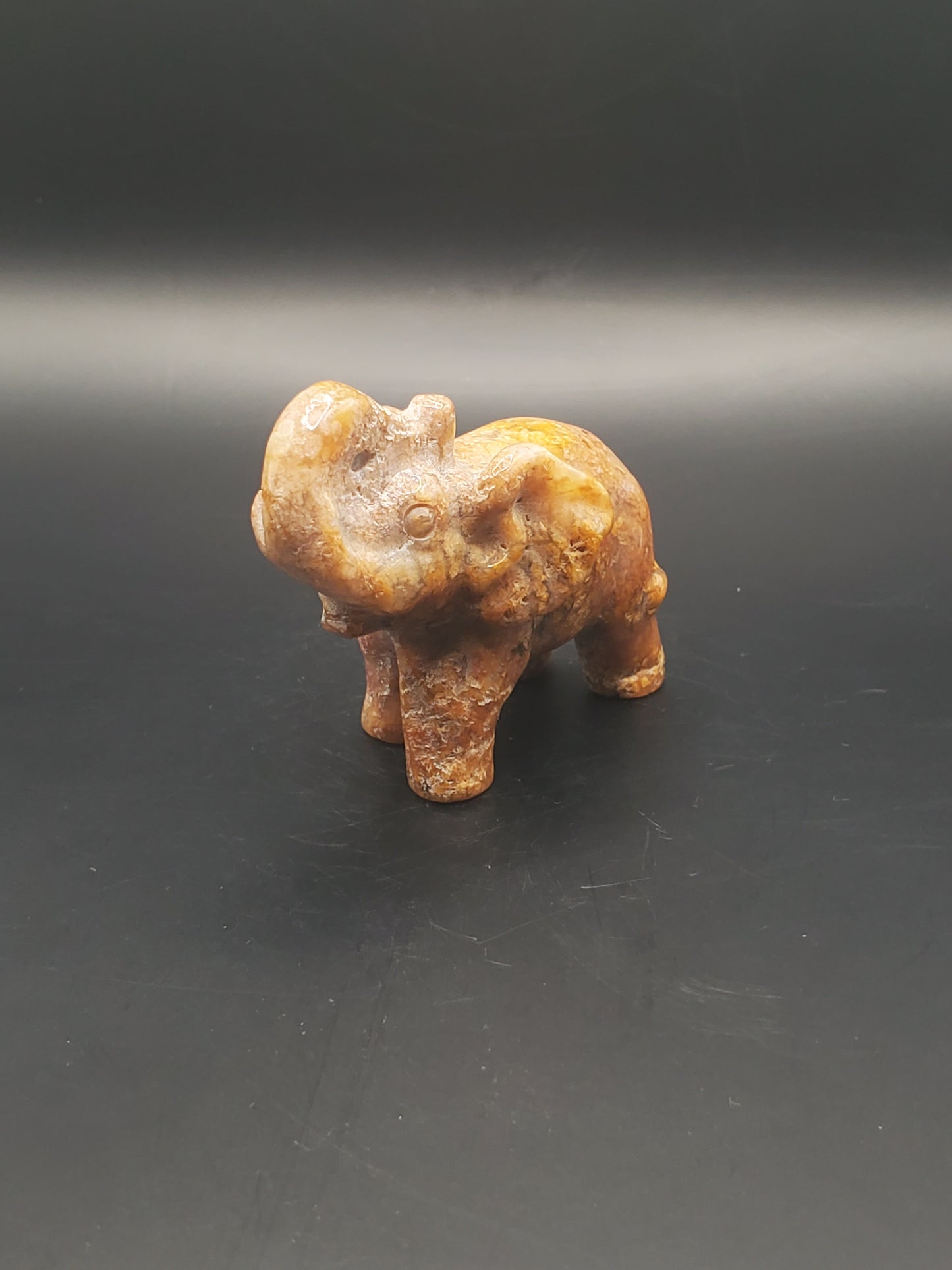 Agate Elephant Carving