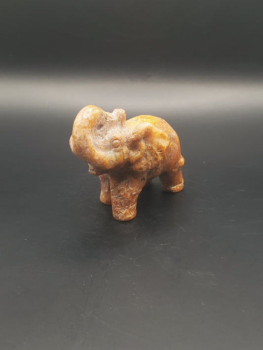 Agate Elephant Carving